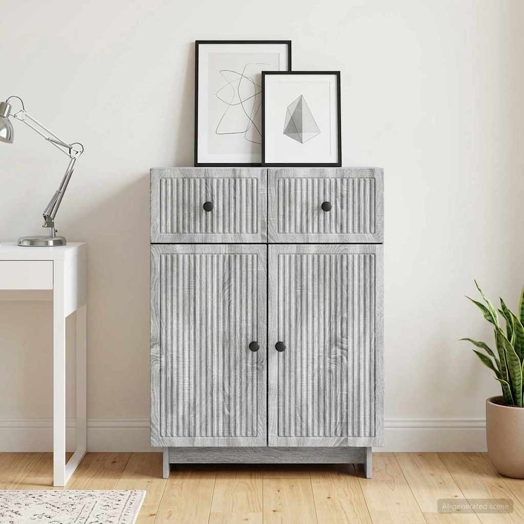 Kumode Pelēka sonoma ozols 66 x 34,5 x 90 cm Inženierijas koksne