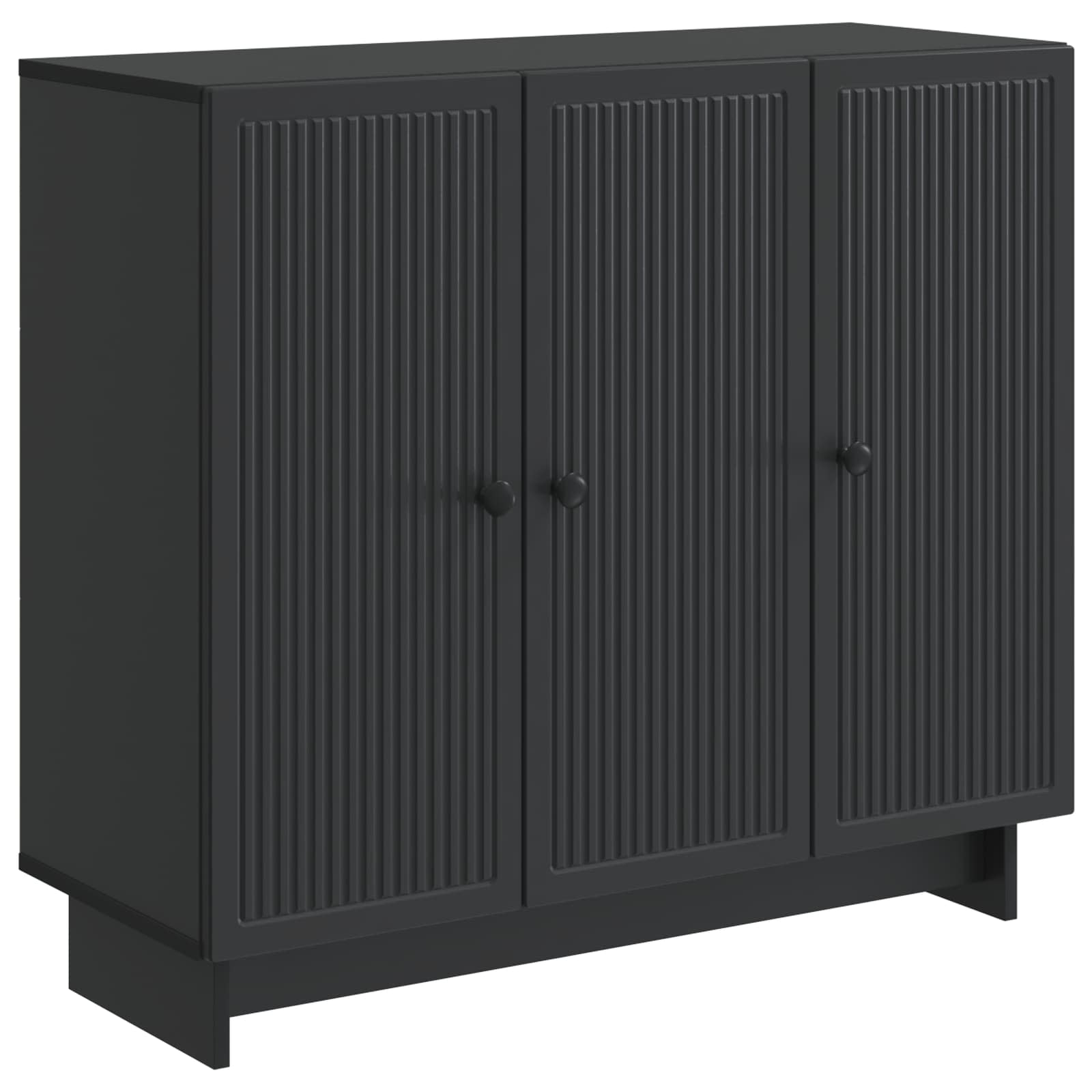 Kumode Melna 89 x 34,5 x 80 cm Apstrādāta koksne