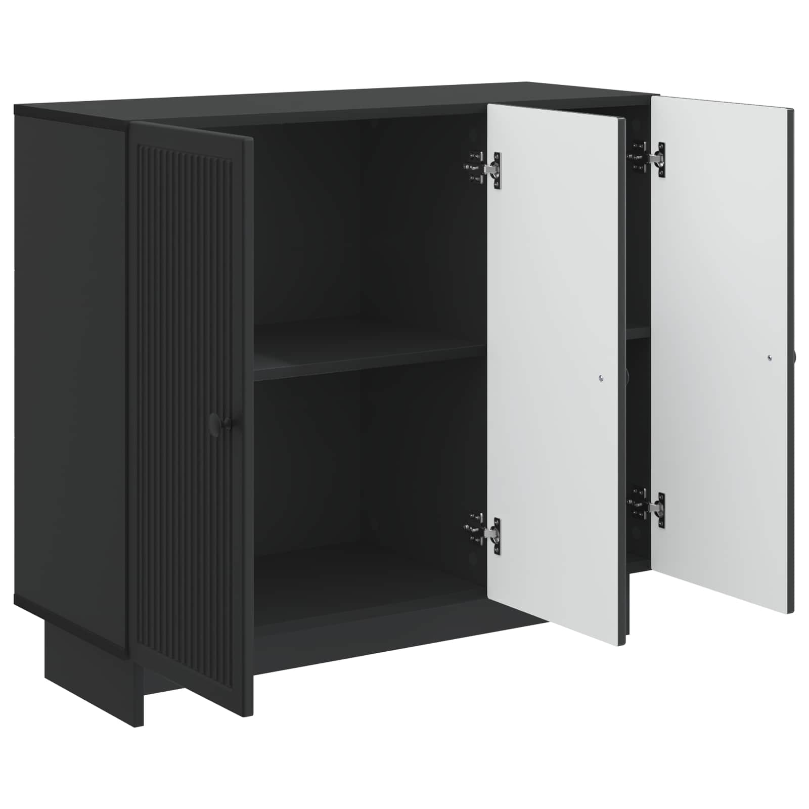 Kumode Melna 89 x 34,5 x 80 cm Apstrādāta koksne