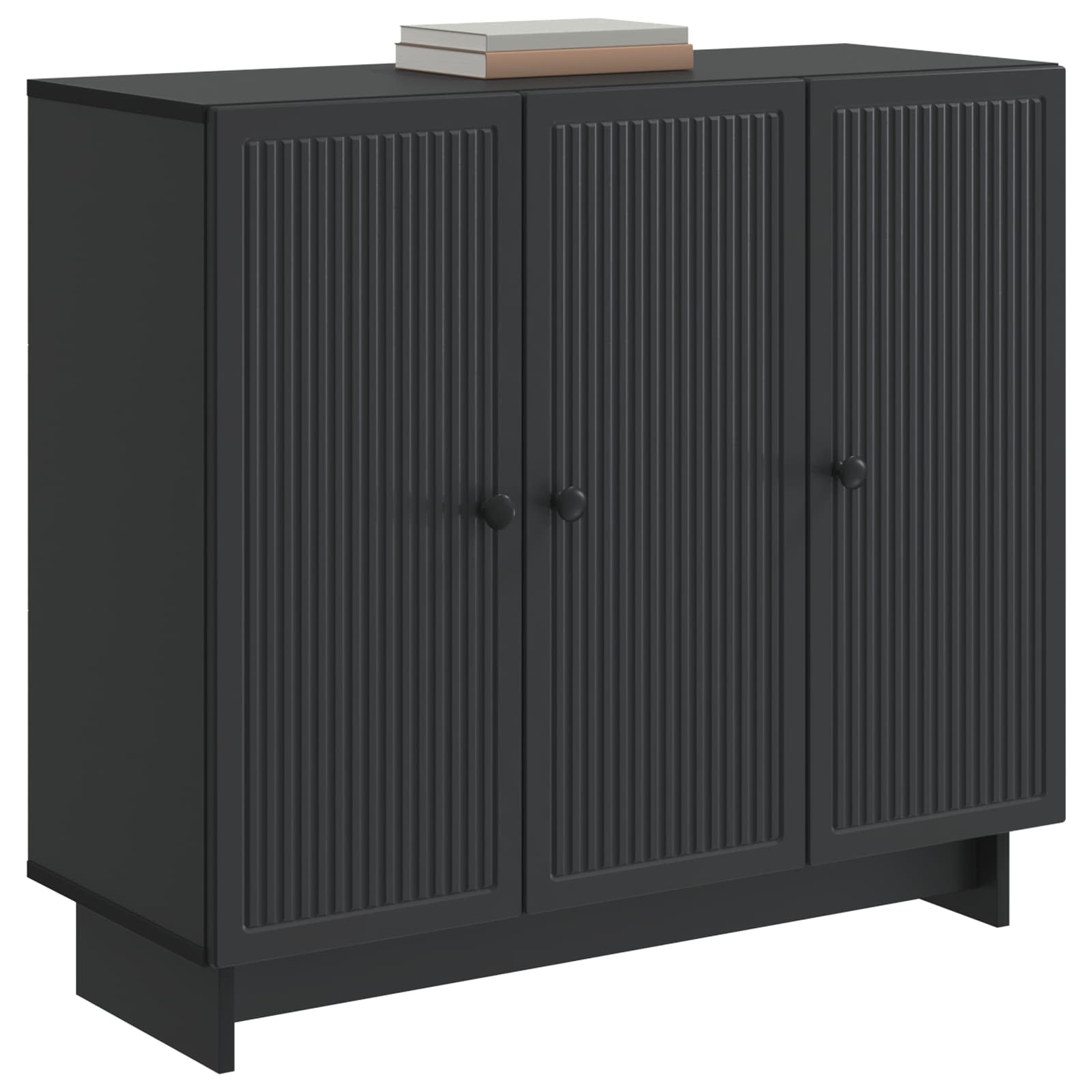 Kumode Melna 89 x 34,5 x 80 cm Apstrādāta koksne