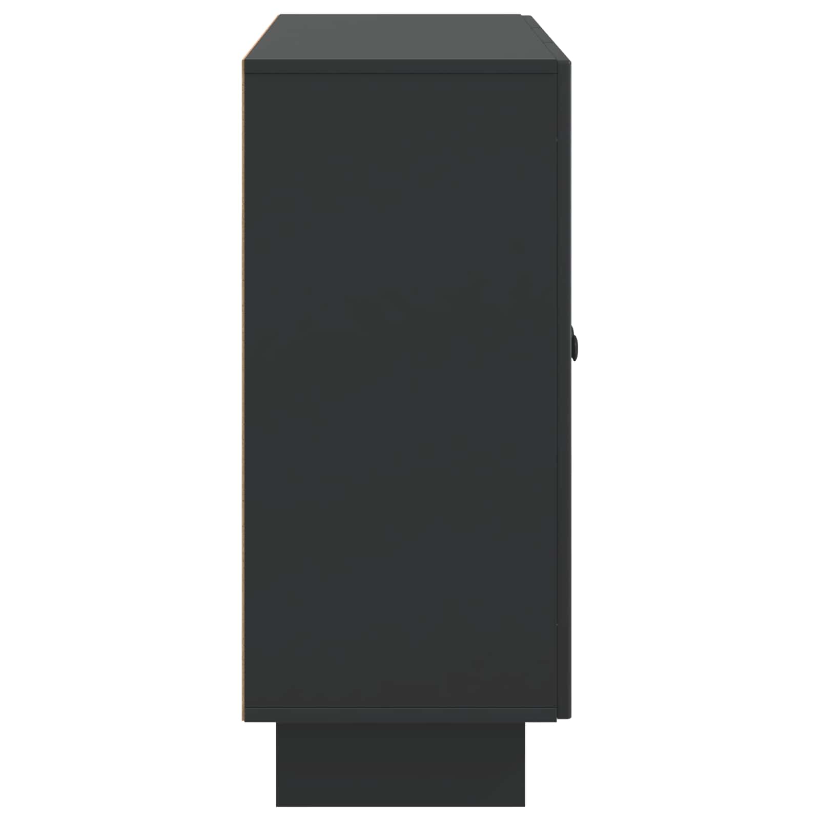 Kumode Melna 89 x 34,5 x 80 cm Apstrādāta koksne