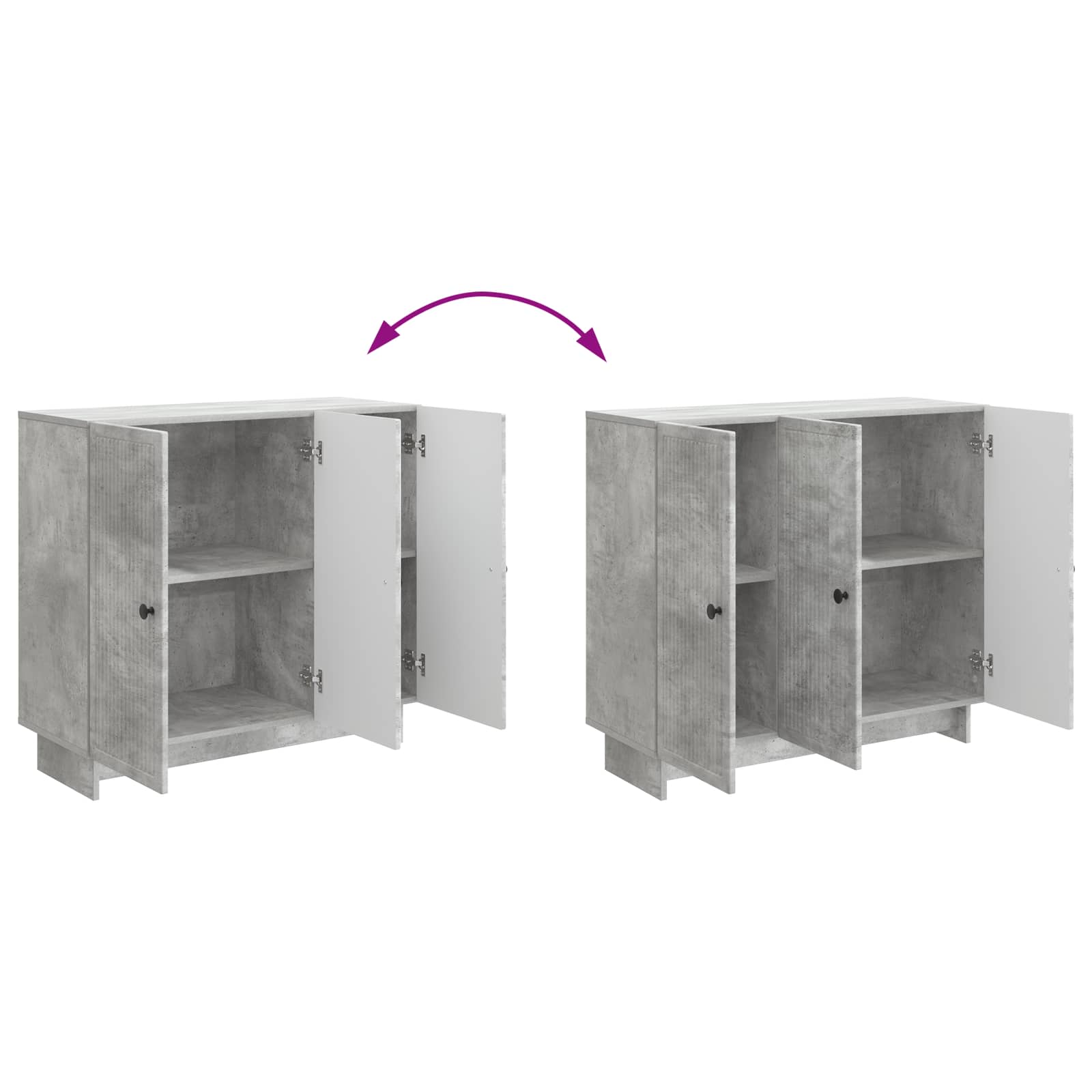 Kabalas Betono pilka 89 x 34,5 x 80 cm Apdirbta mediena