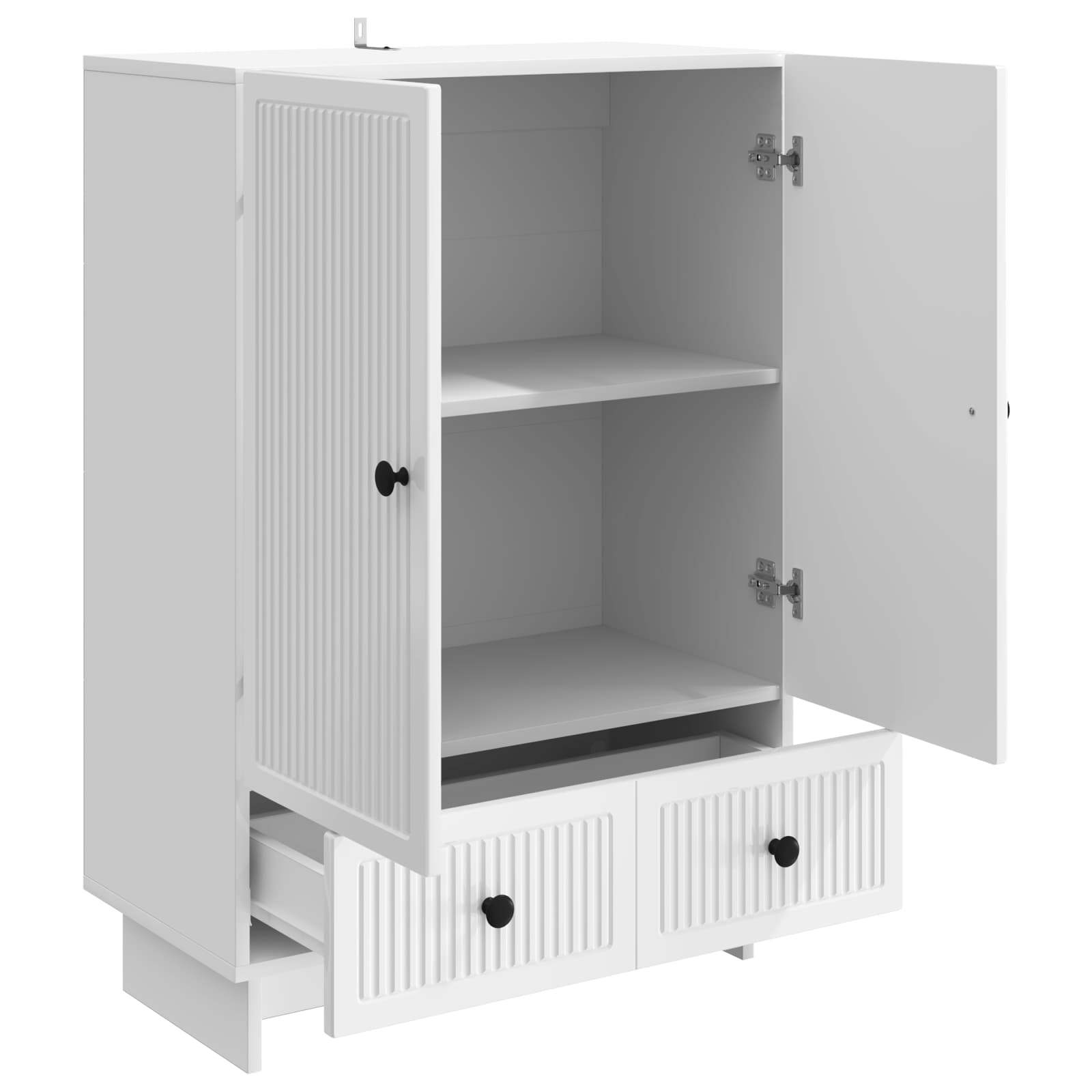 Kabalas Aukšto Blizgesio Baltas 66 x 34,5 x 95 cm