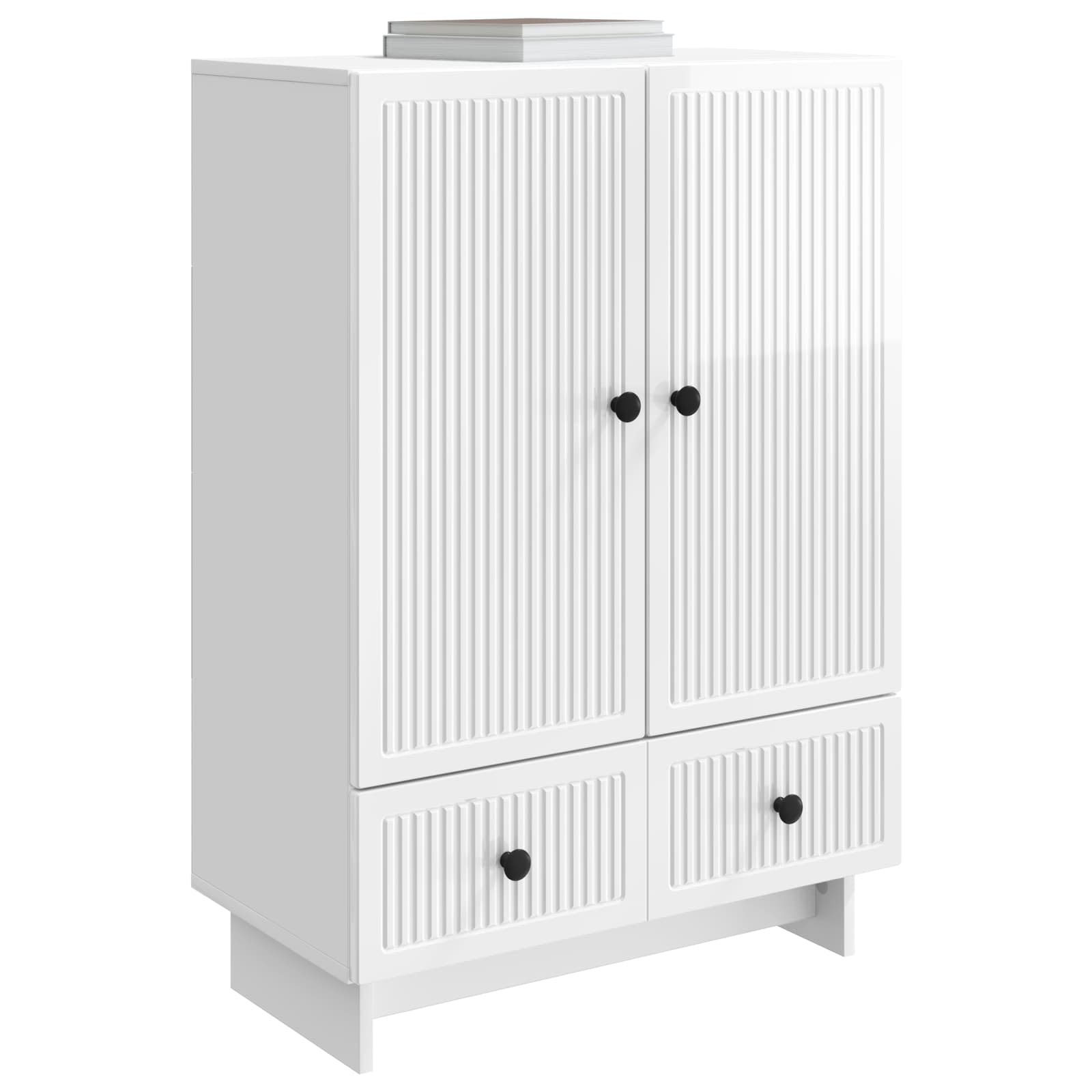 Kabalas Aukšto Blizgesio Baltas 66 x 34,5 x 95 cm