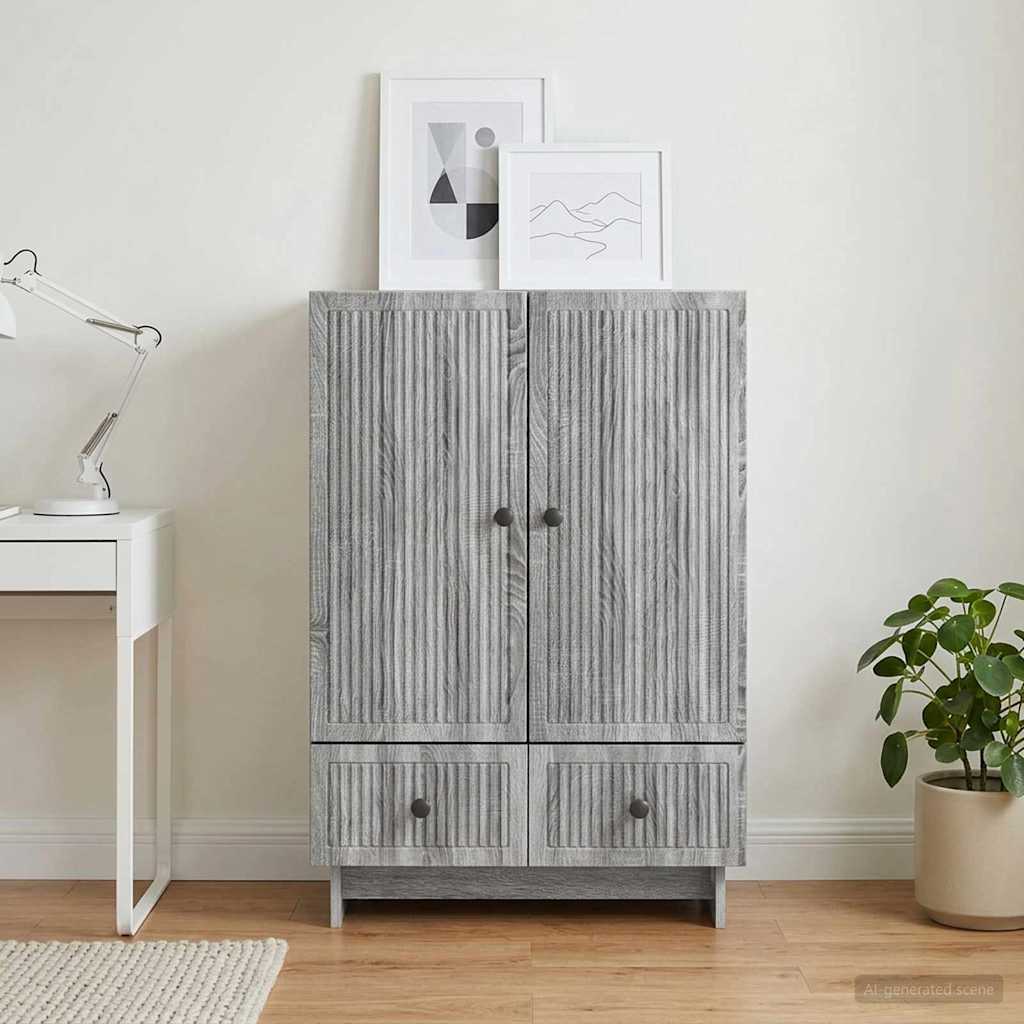 Kumode Pelēks Sonoma 66 x 34,5 x 95 cm, inženiertais koks
