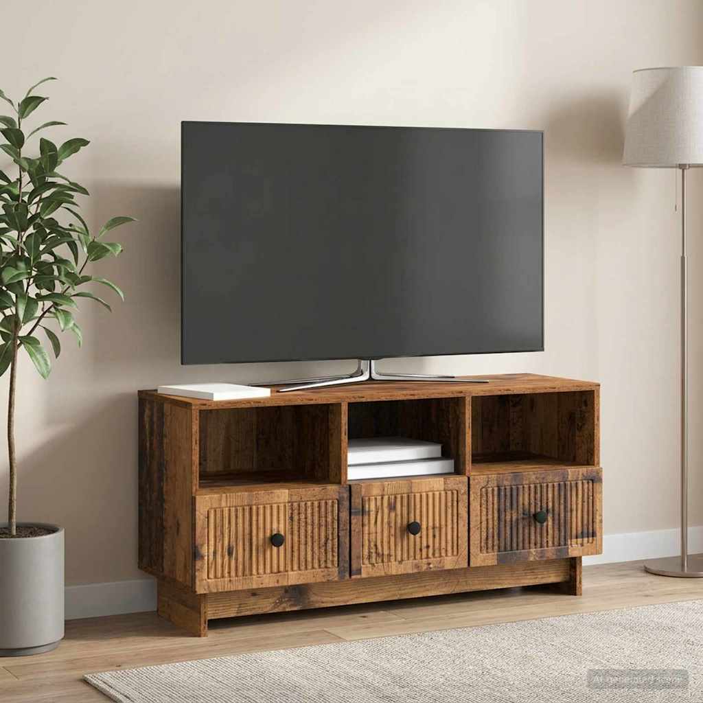 Televizoriaus spintelė Sendintos medienos 102 x 34,5 x 50 cm