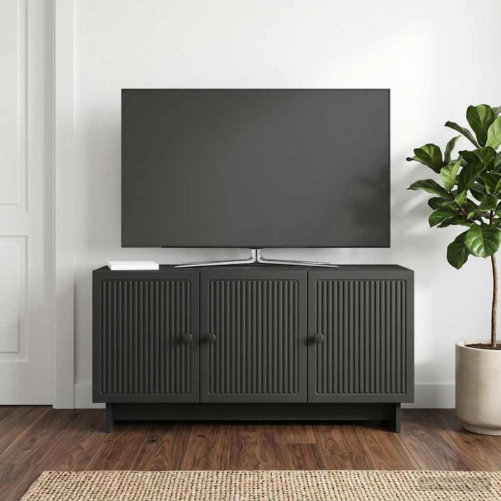 TV skapītis melns 99 x 34,5 x 50 cm apstrādāta koksne