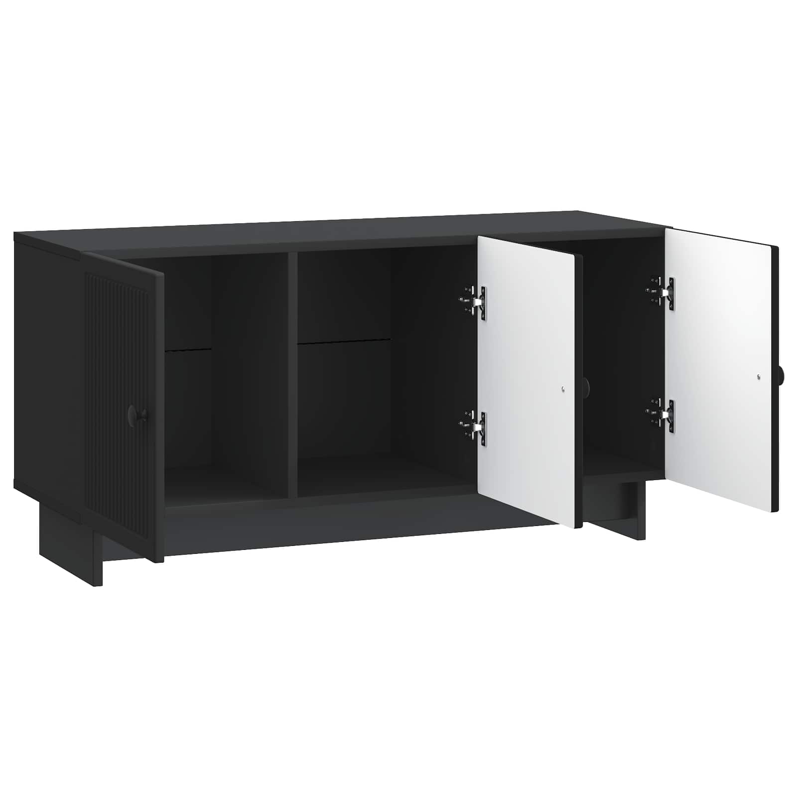 TV skapītis melns 99 x 34,5 x 50 cm apstrādāta koksne