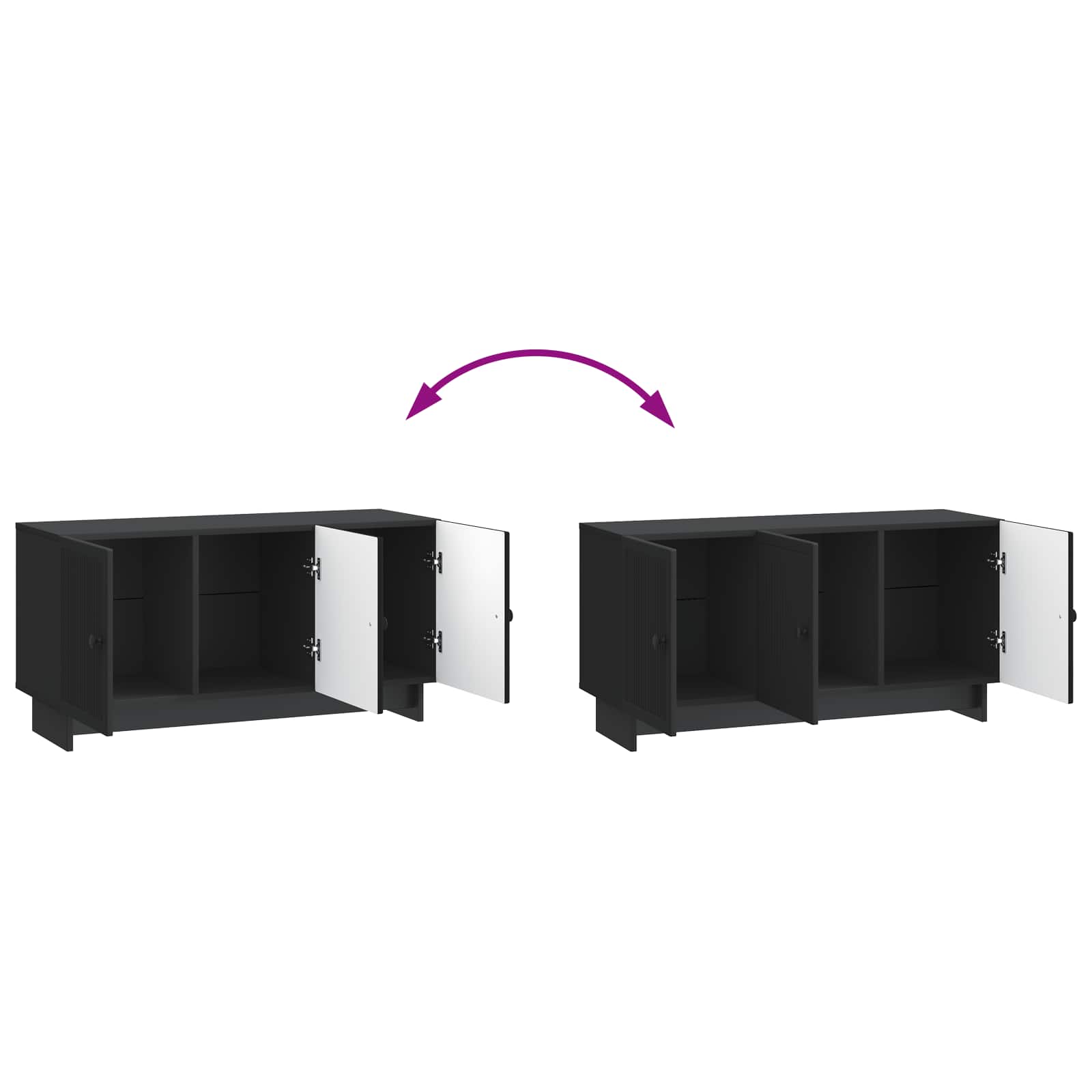 TV skapītis melns 99 x 34,5 x 50 cm apstrādāta koksne