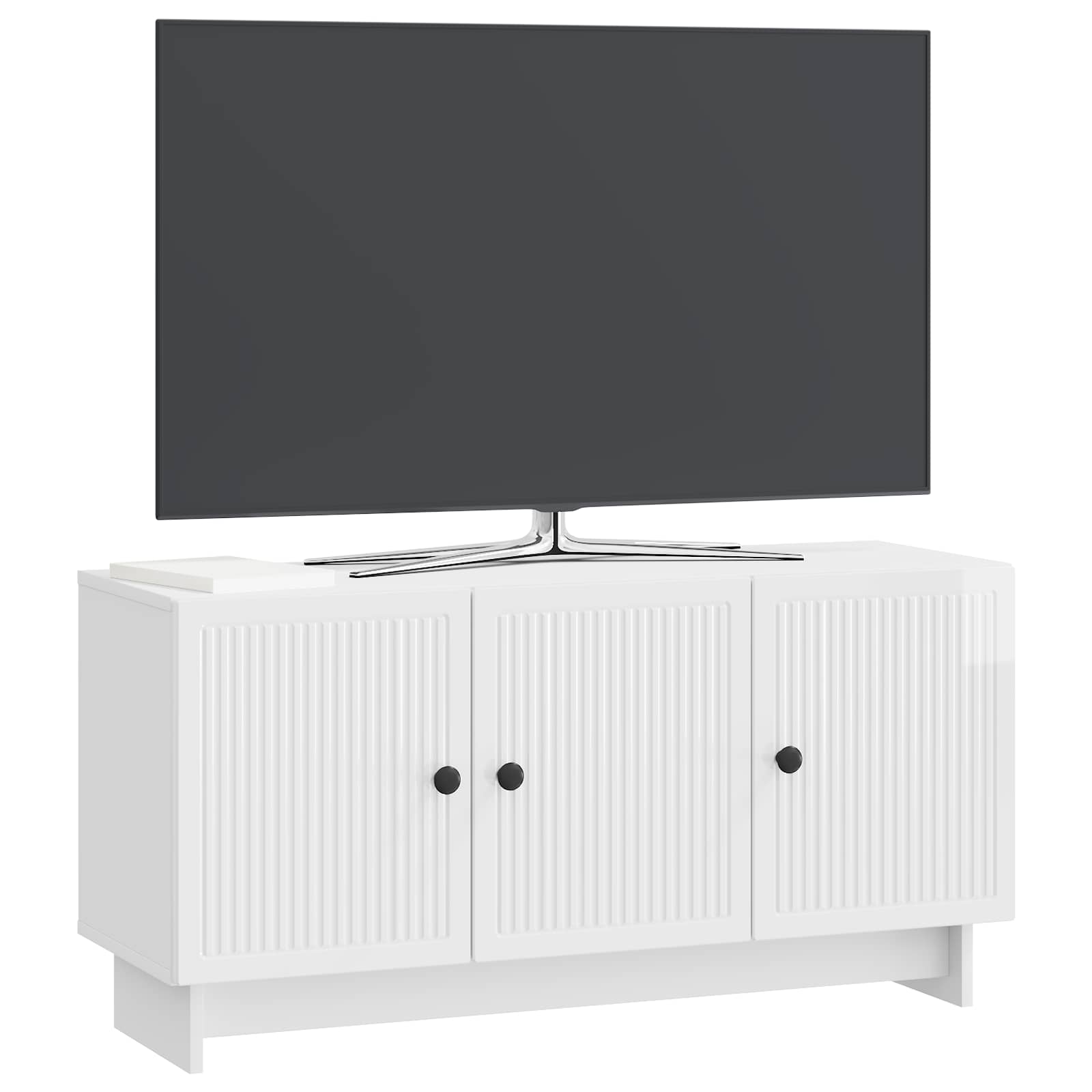 Televizoriaus spintelė Itin blizgi balta 99 x 34,5 x 50 cm