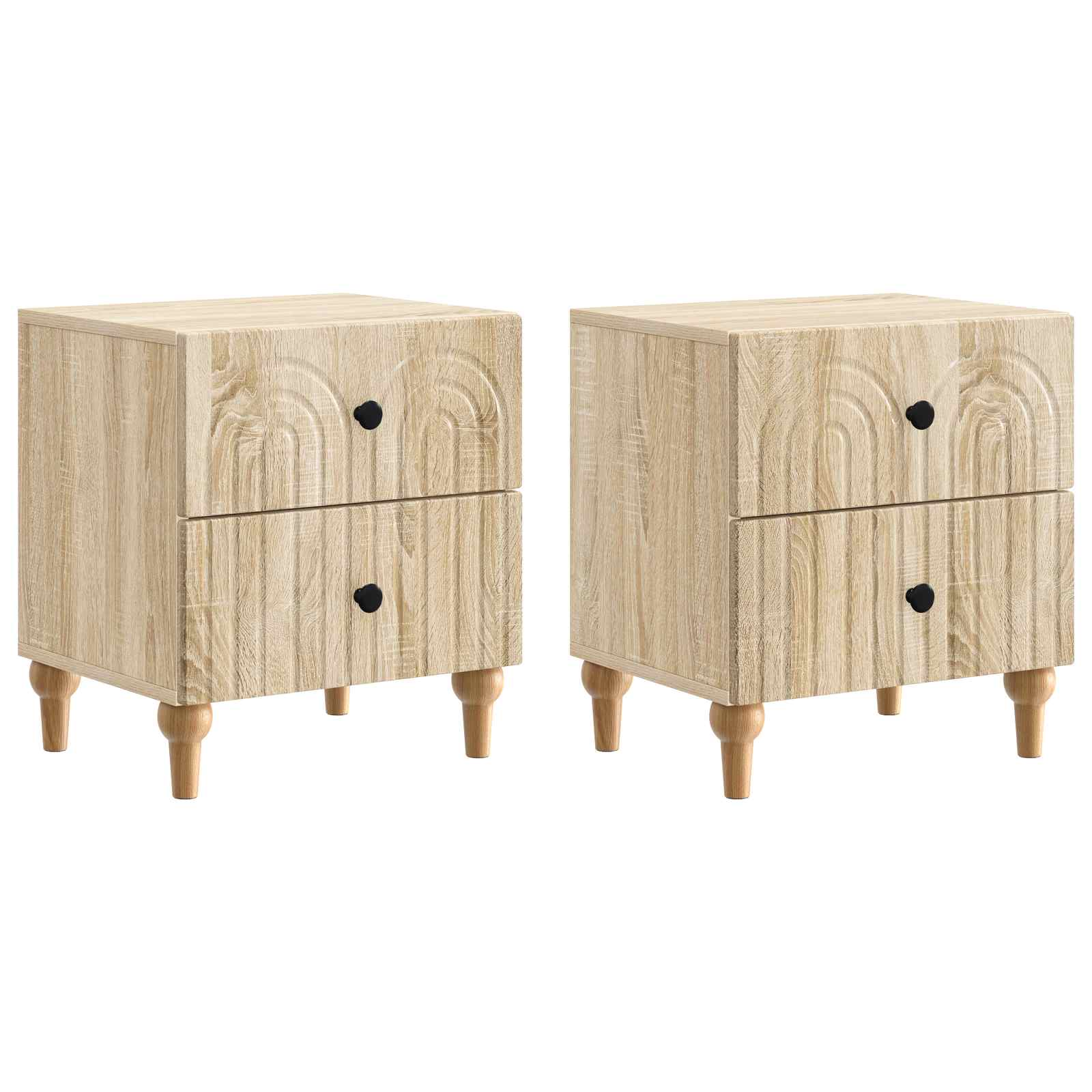 Šalia lovos spintelė 2 pcs Sonoma ąžuolas 43 x 34,5 x 48 cm