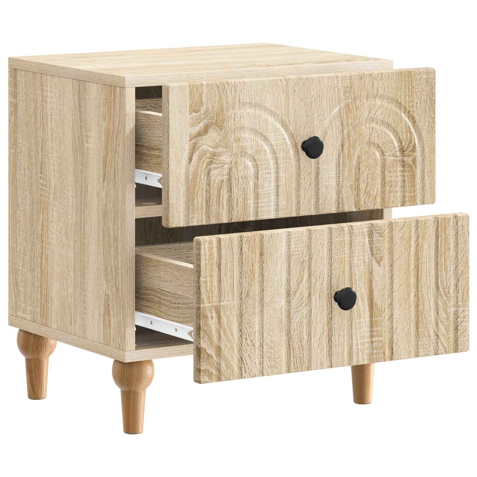 Šalia lovos spintelė 2 pcs Sonoma ąžuolas 43 x 34,5 x 48 cm