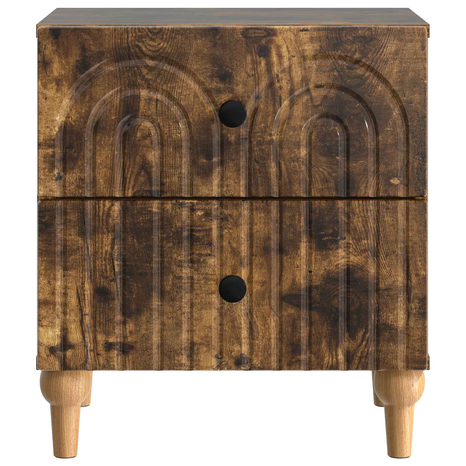 Šalia lovos spintelė 2 pcs Dūminio ąžuolo 43 x 34,5 x 48 cm