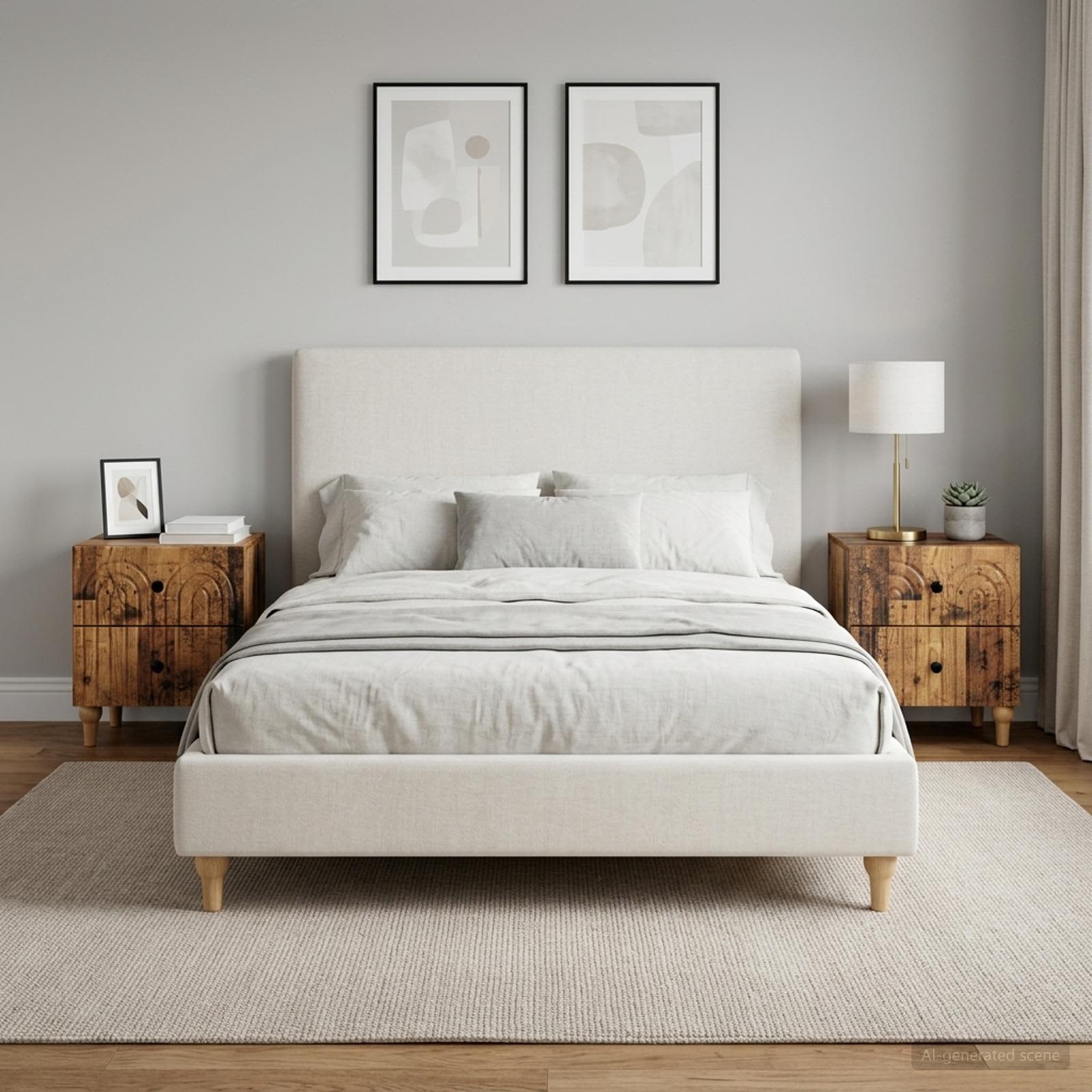 Šalia lovos spintelė 2 pcs Sendintos medienos 43 x 34,5 x 48 cm