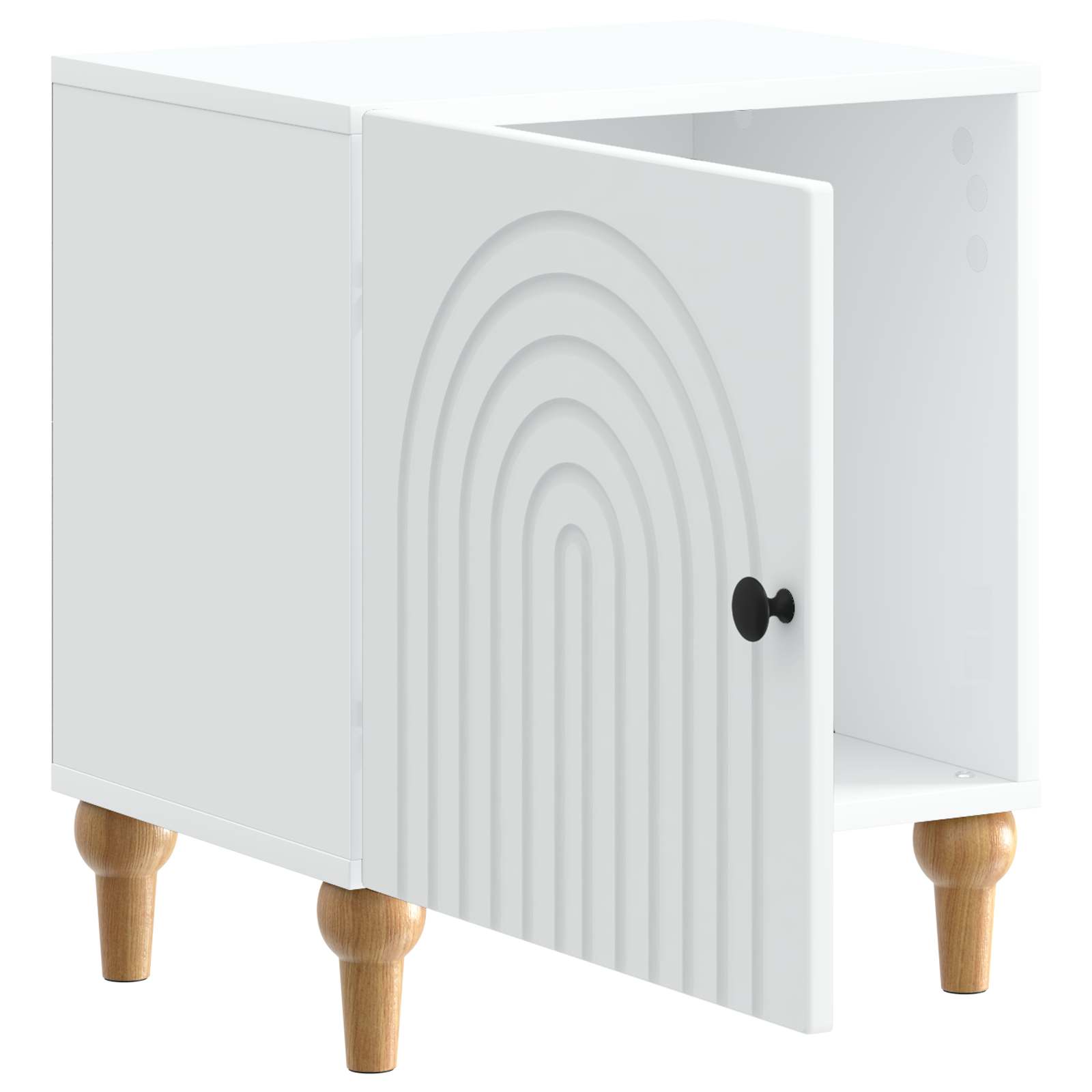 Šalia lovos spintelė 2 pcs Balta 43 x 34,5 x 50 cm