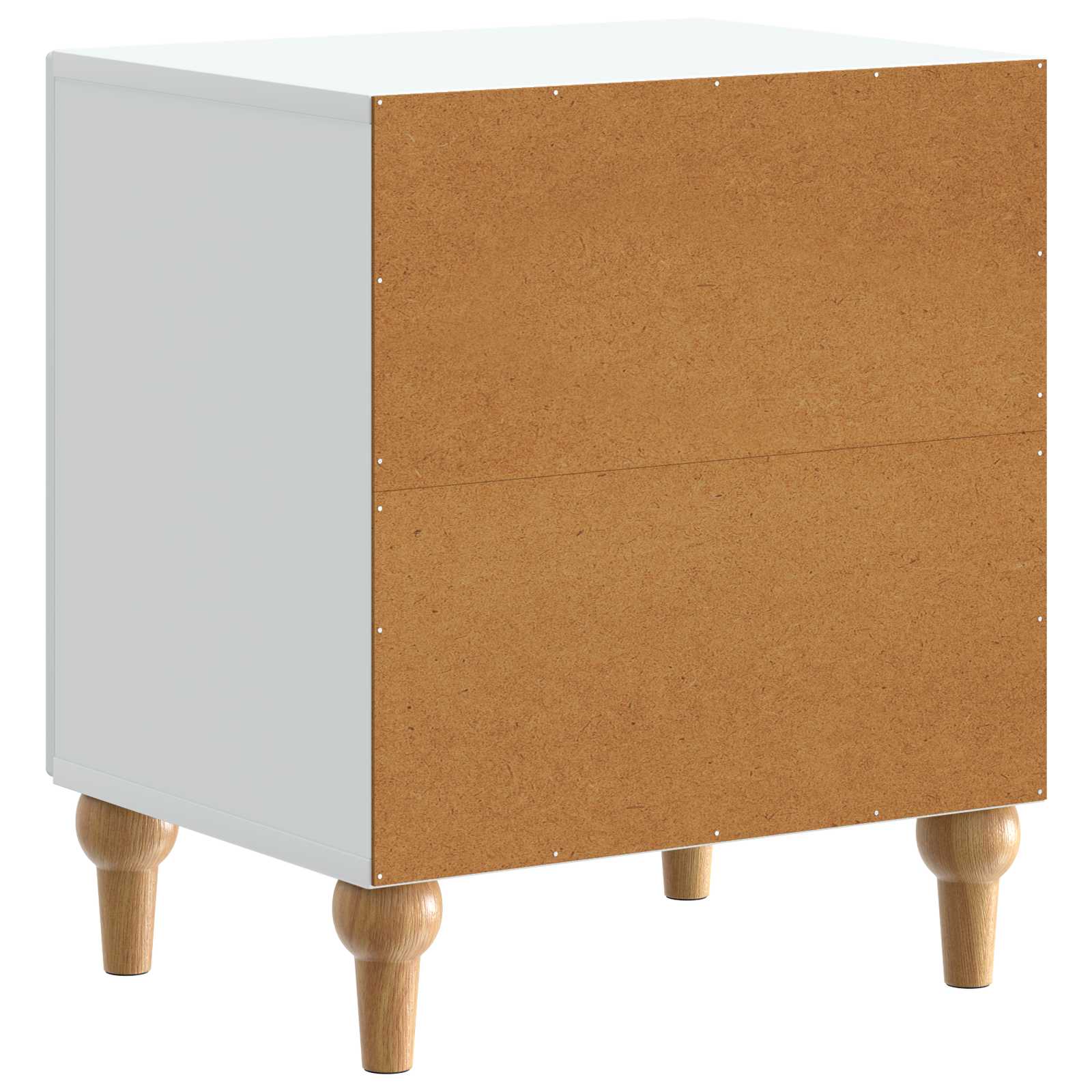 Šalia lovos spintelė 2 pcs Balta 43 x 34,5 x 50 cm