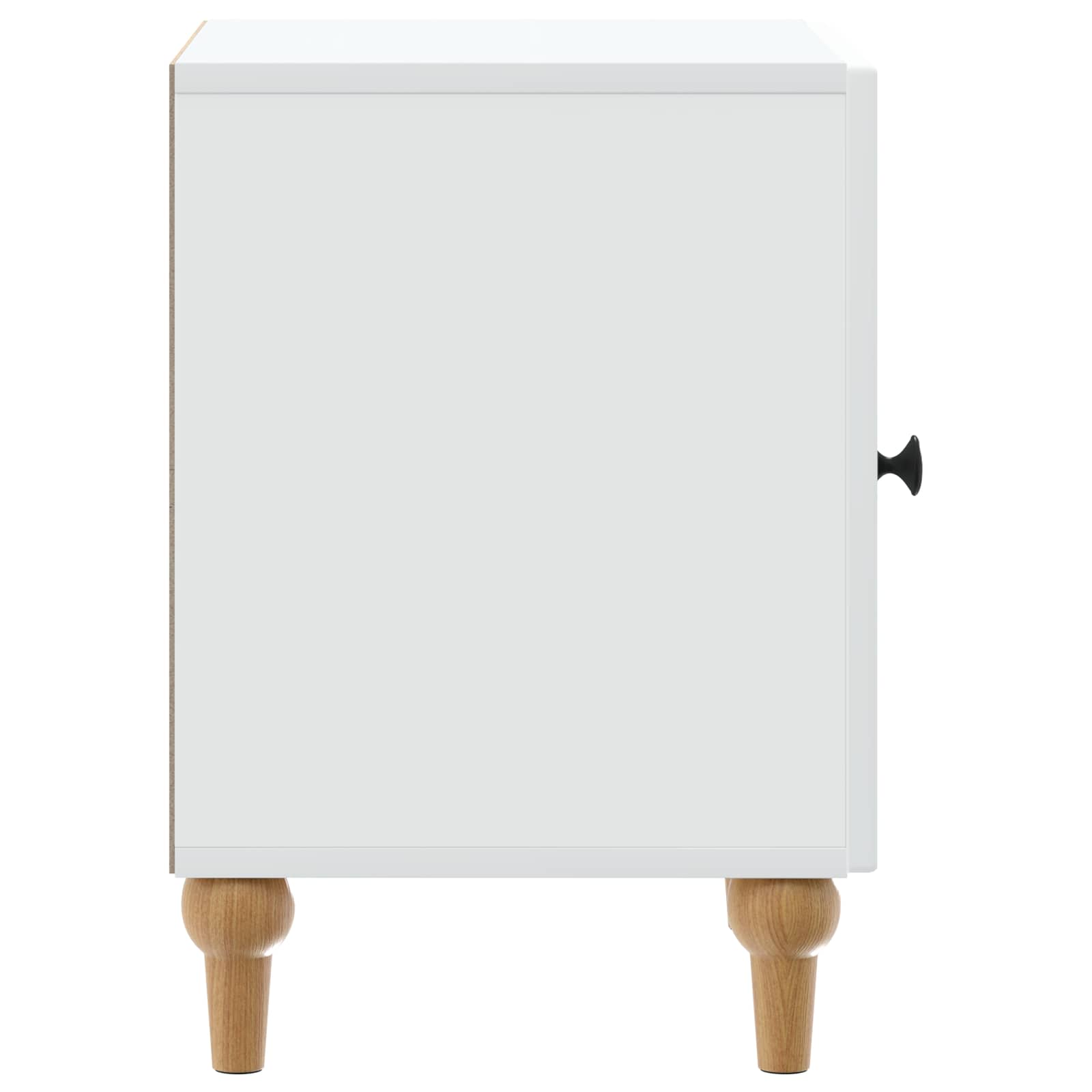 Šalia lovos spintelė 2 pcs Balta 43 x 34,5 x 50 cm