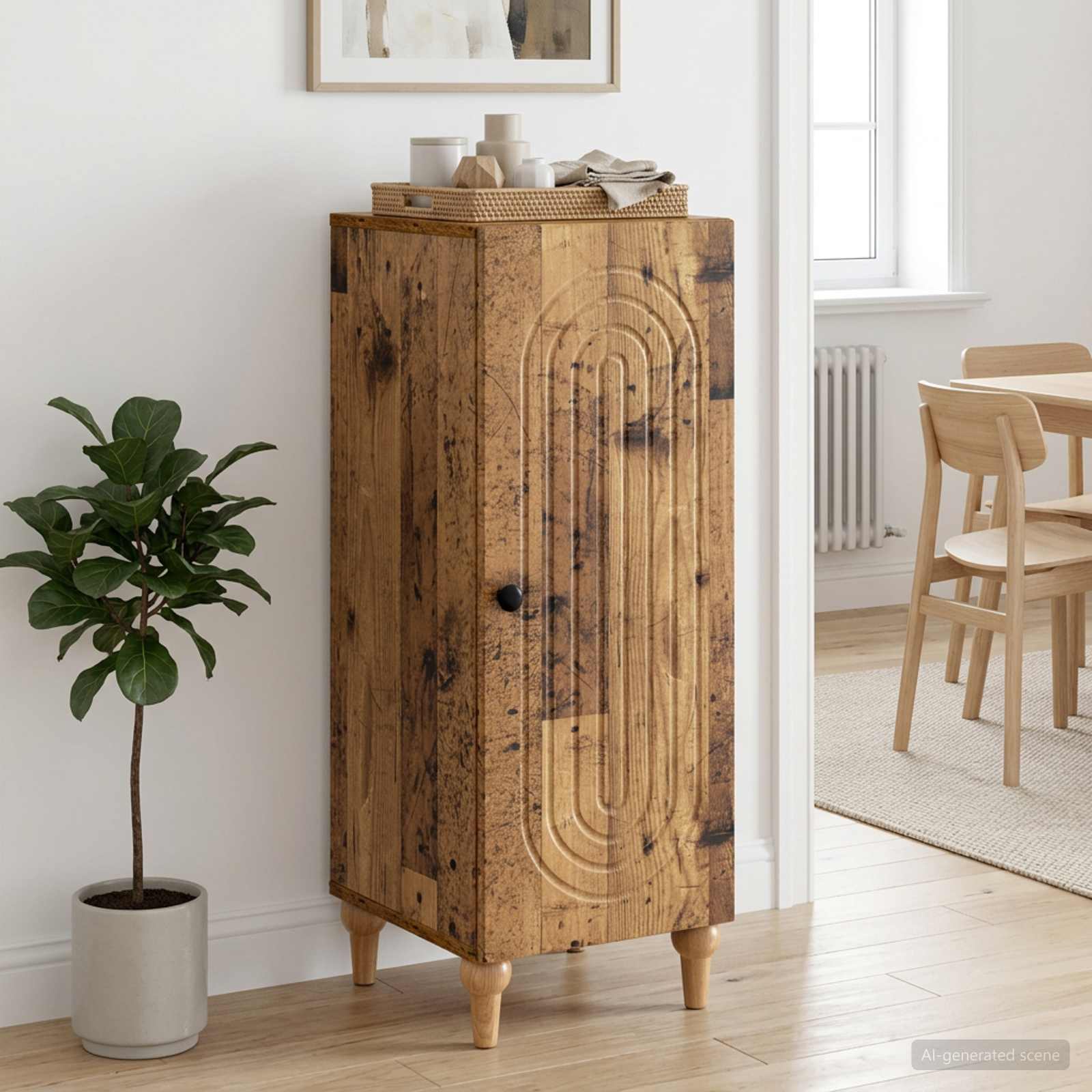 Kumode Novecots koks 33 x 34,5 x 90 cm Apstrādāta koksne