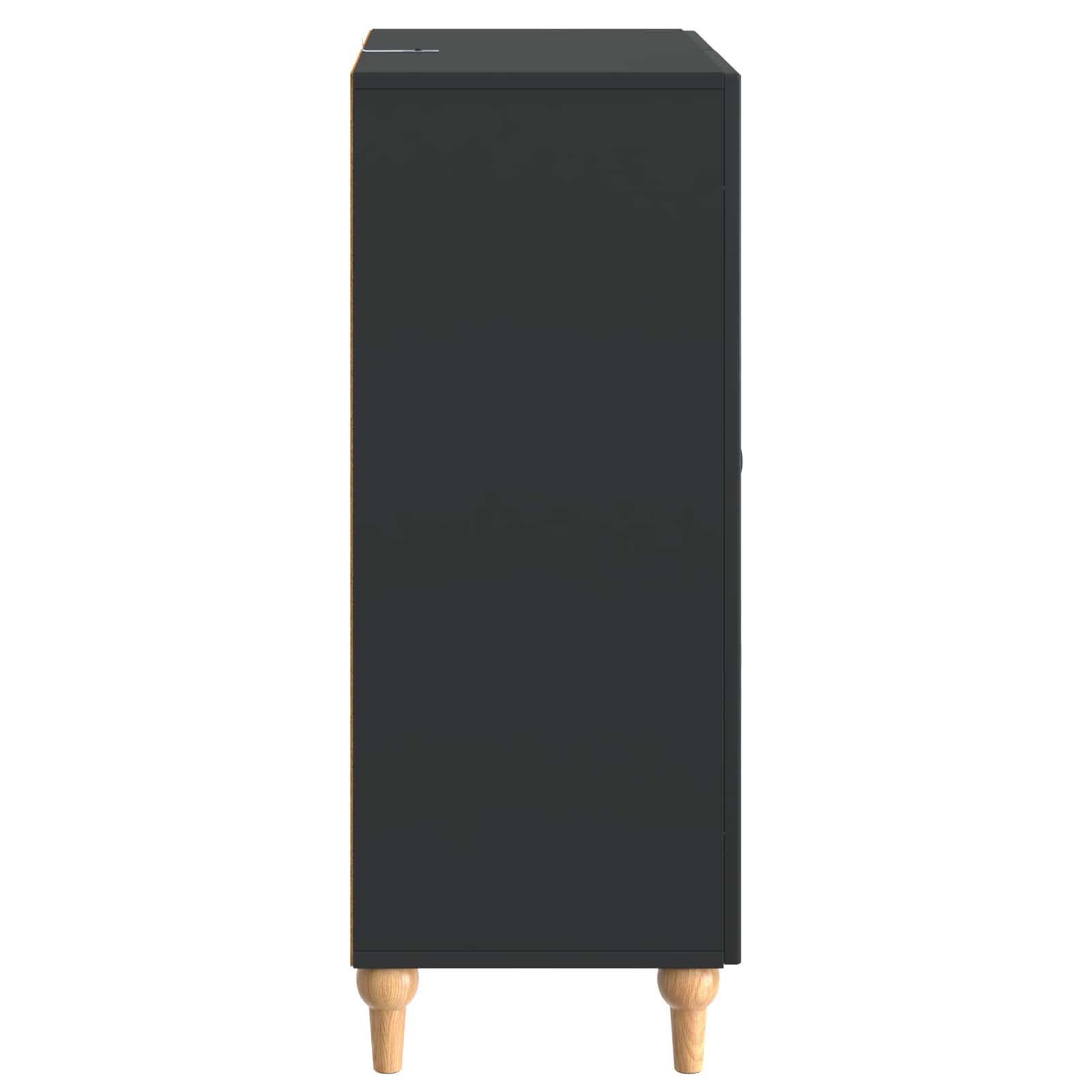Kabalas su stalčių Juoda 66 x 34,5 x 90 cm Apdirbta mediena