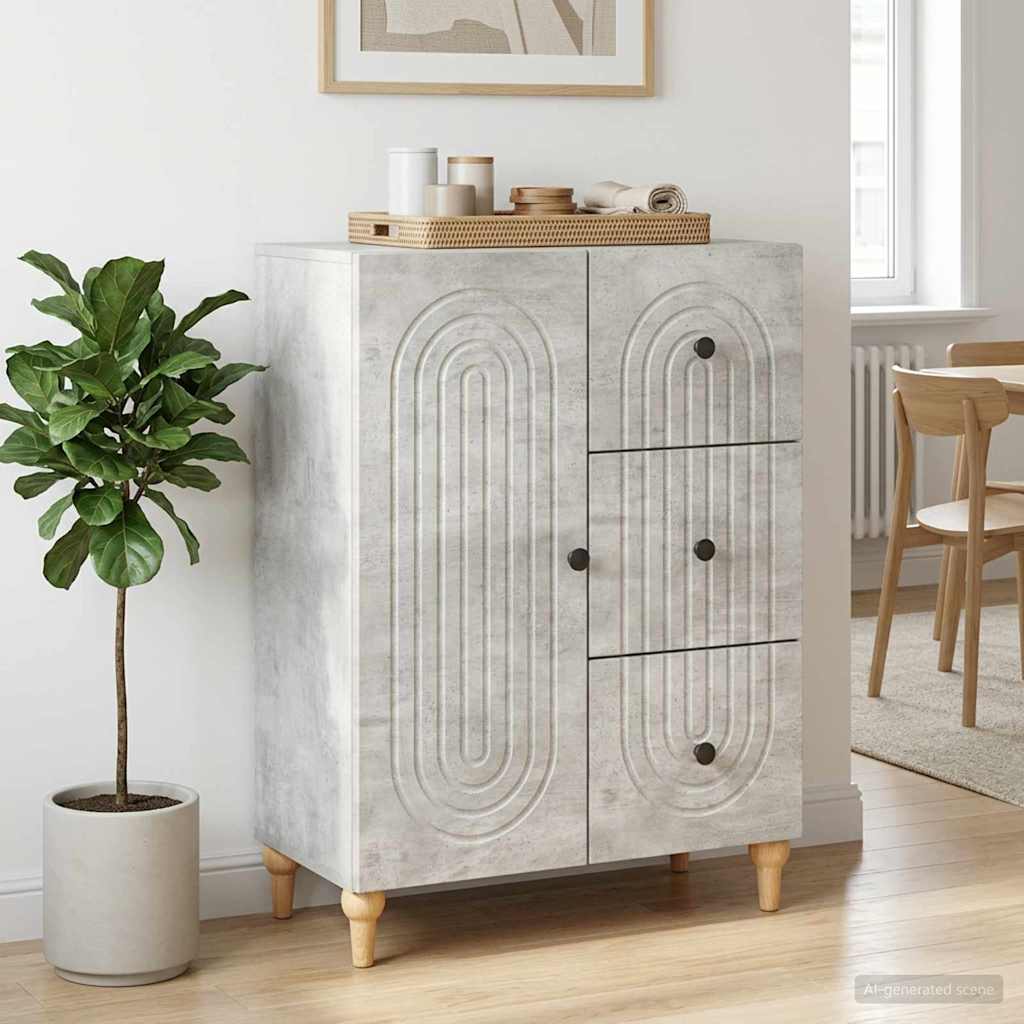 Kabalas Betona pelēks 66 x 34,5 x 90 cm Apstrādāta koksne