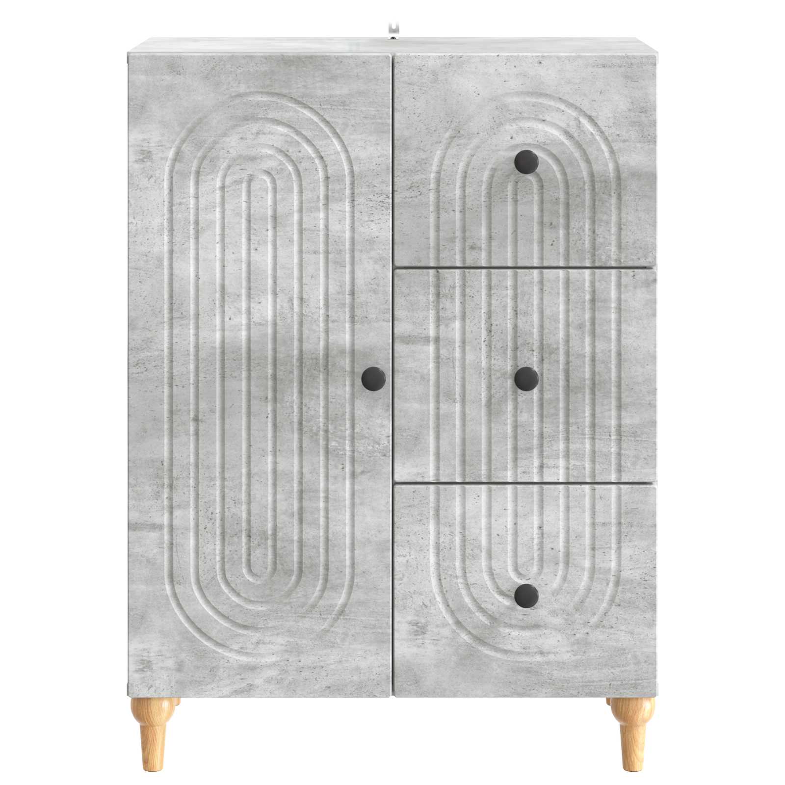Kabalas Betona pelēks 66 x 34,5 x 90 cm Apstrādāta koksne