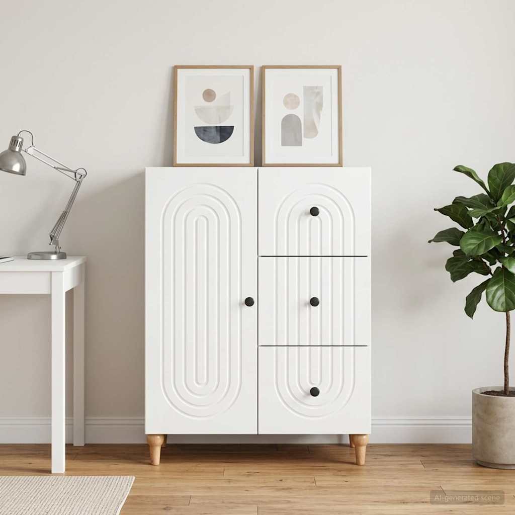 Kabalas Itin blizgi balta 66 x 34,5 x 90 cm Apdirbta mediena