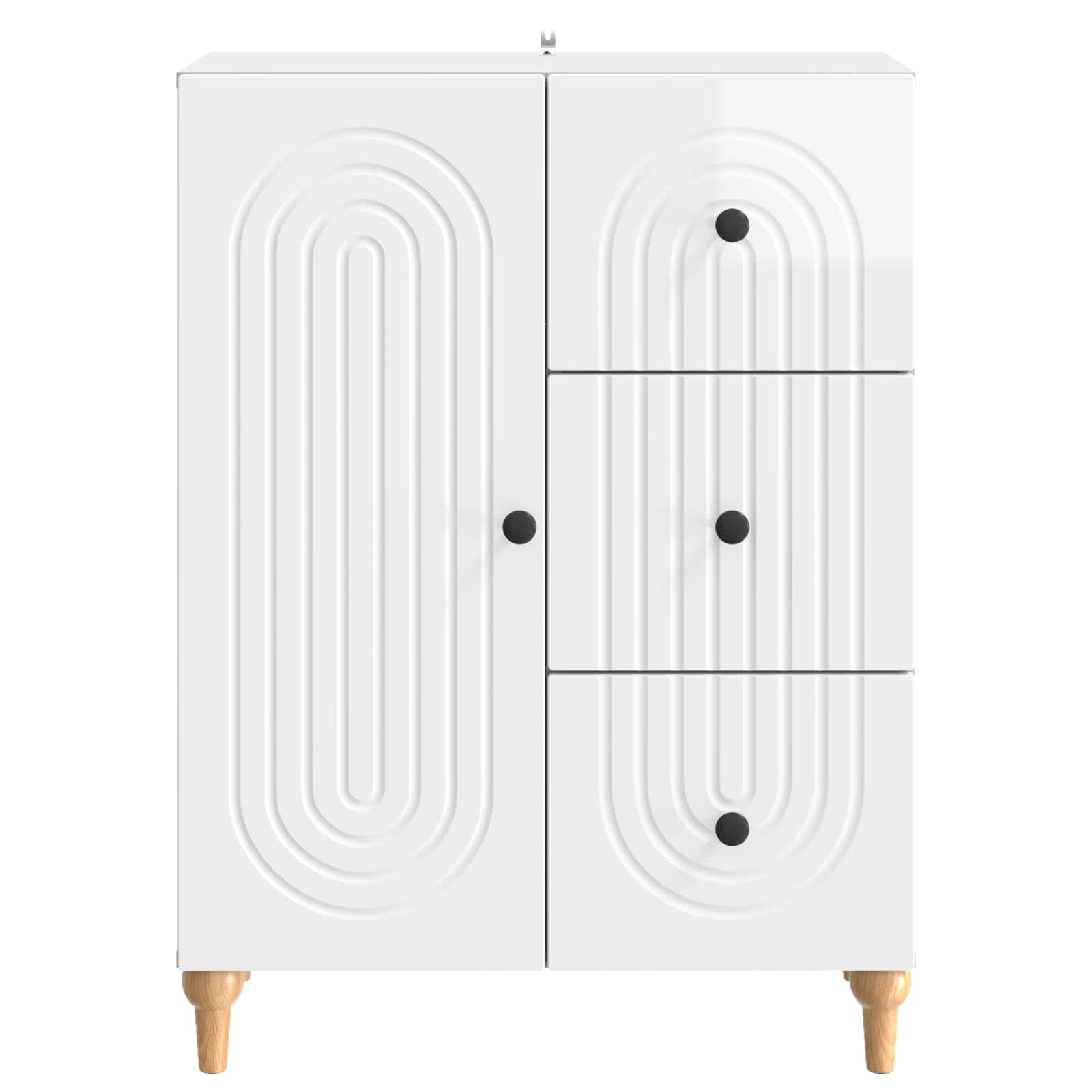 Kabalas Itin blizgi balta 66 x 34,5 x 90 cm Apdirbta mediena