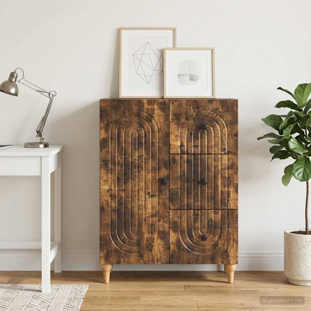 Kumode Dūmu ozols 66 x 34,5 x 90 cm Inženierijas koks