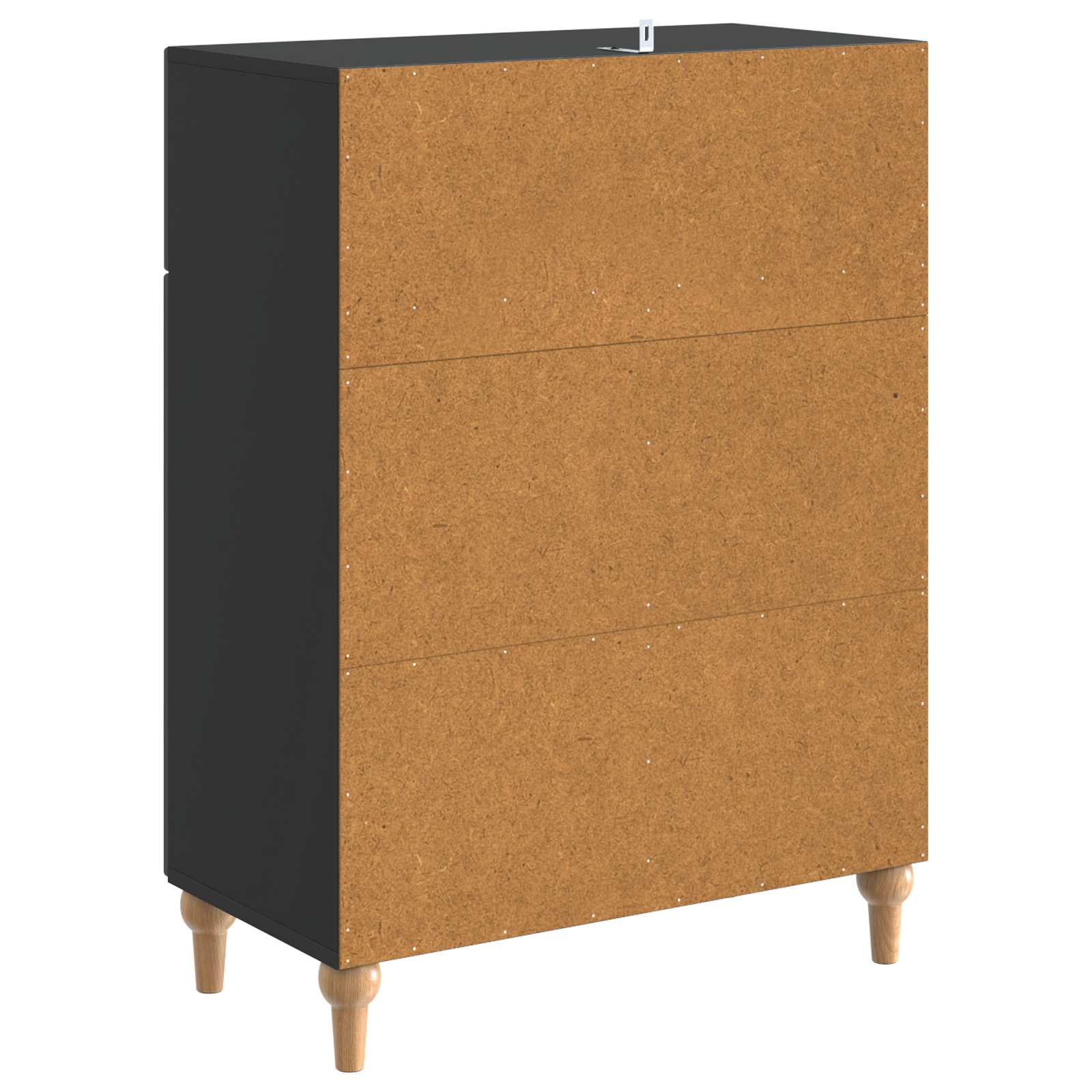 Kabalas su stalčių Juoda 66 x 34,5 x 90 cm Apdirbta mediena