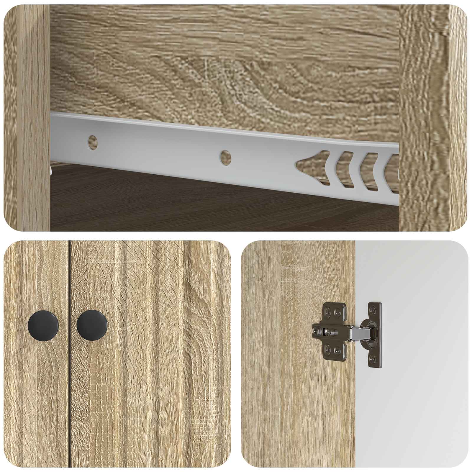Kumode Sonoma ozols 66 x 34,5 x 90 cm Inženierijas koks