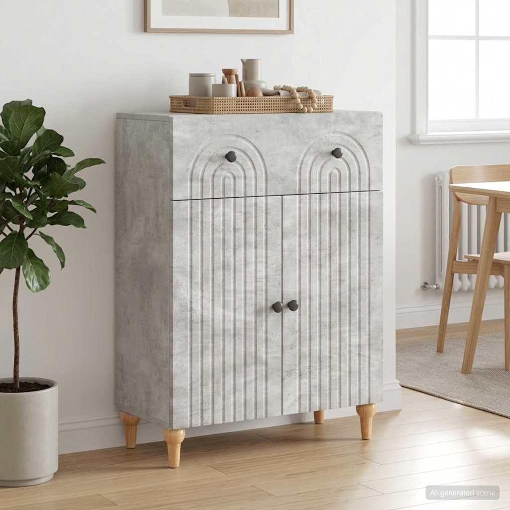 Kabalas Betona pelēks 66 x 34,5 x 90 cm Apstrādāta koksne