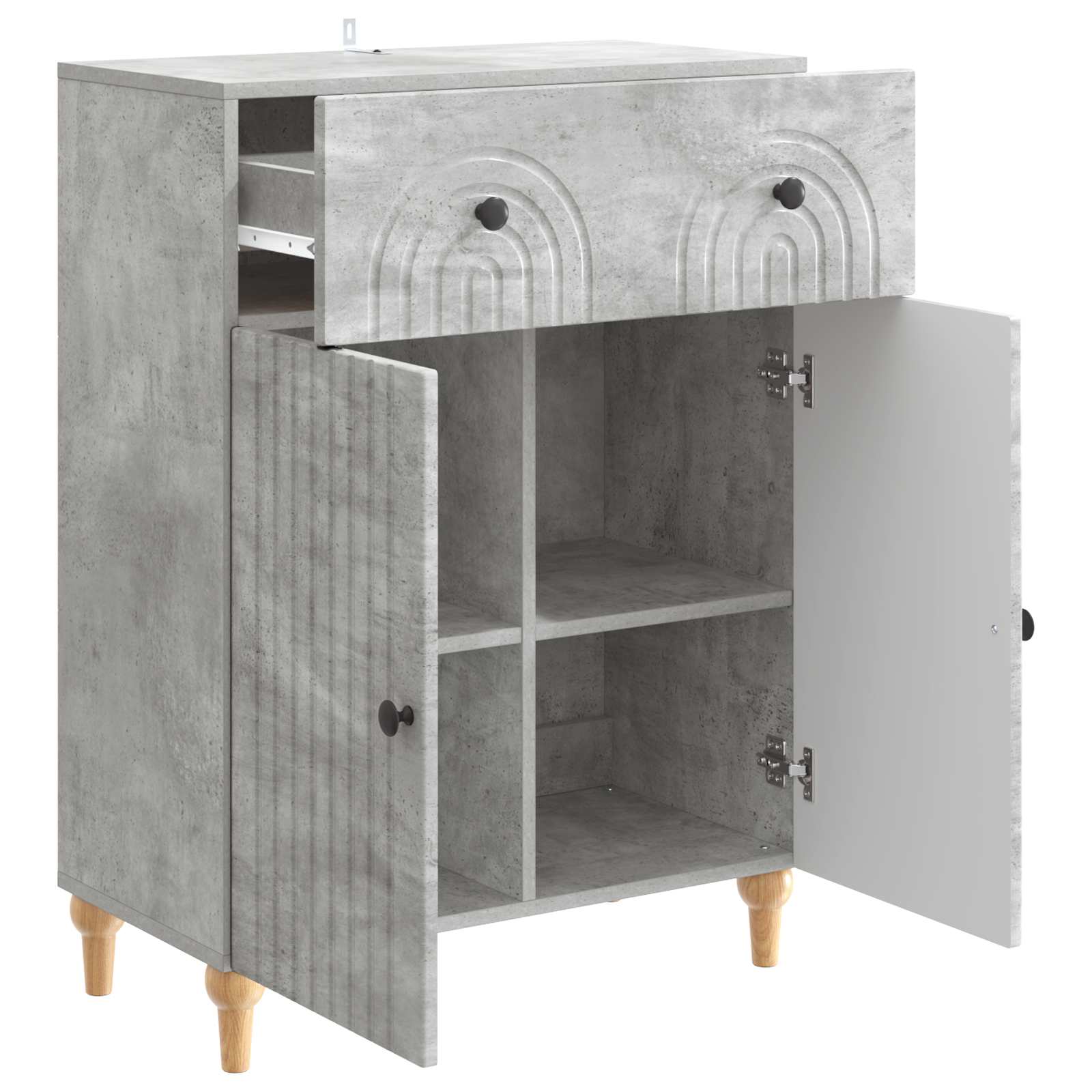 Kabalas Betona pelēks 66 x 34,5 x 90 cm Apstrādāta koksne