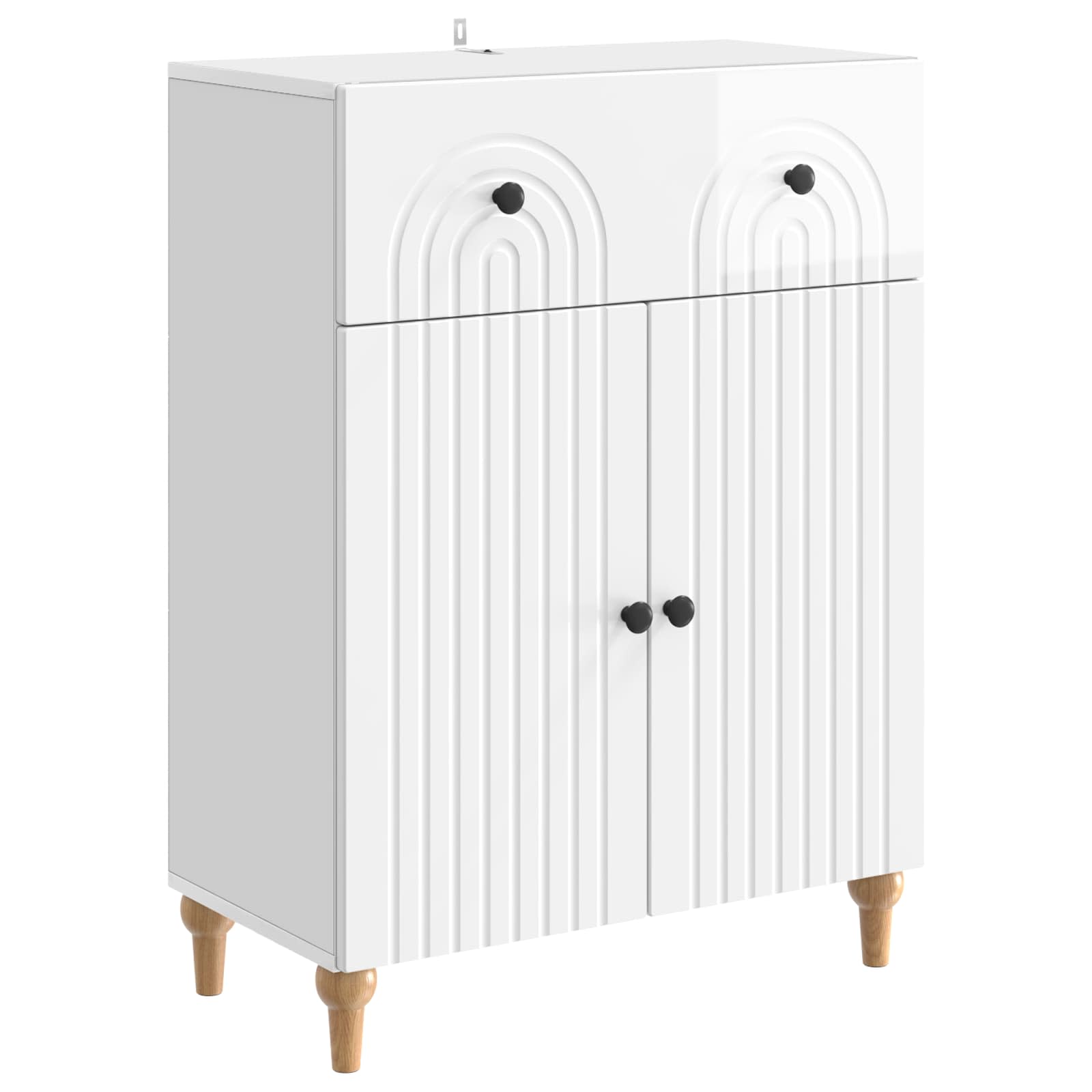 Kabalas Itin blizgi balta 66 x 34,5 x 90 cm Apdirbta mediena