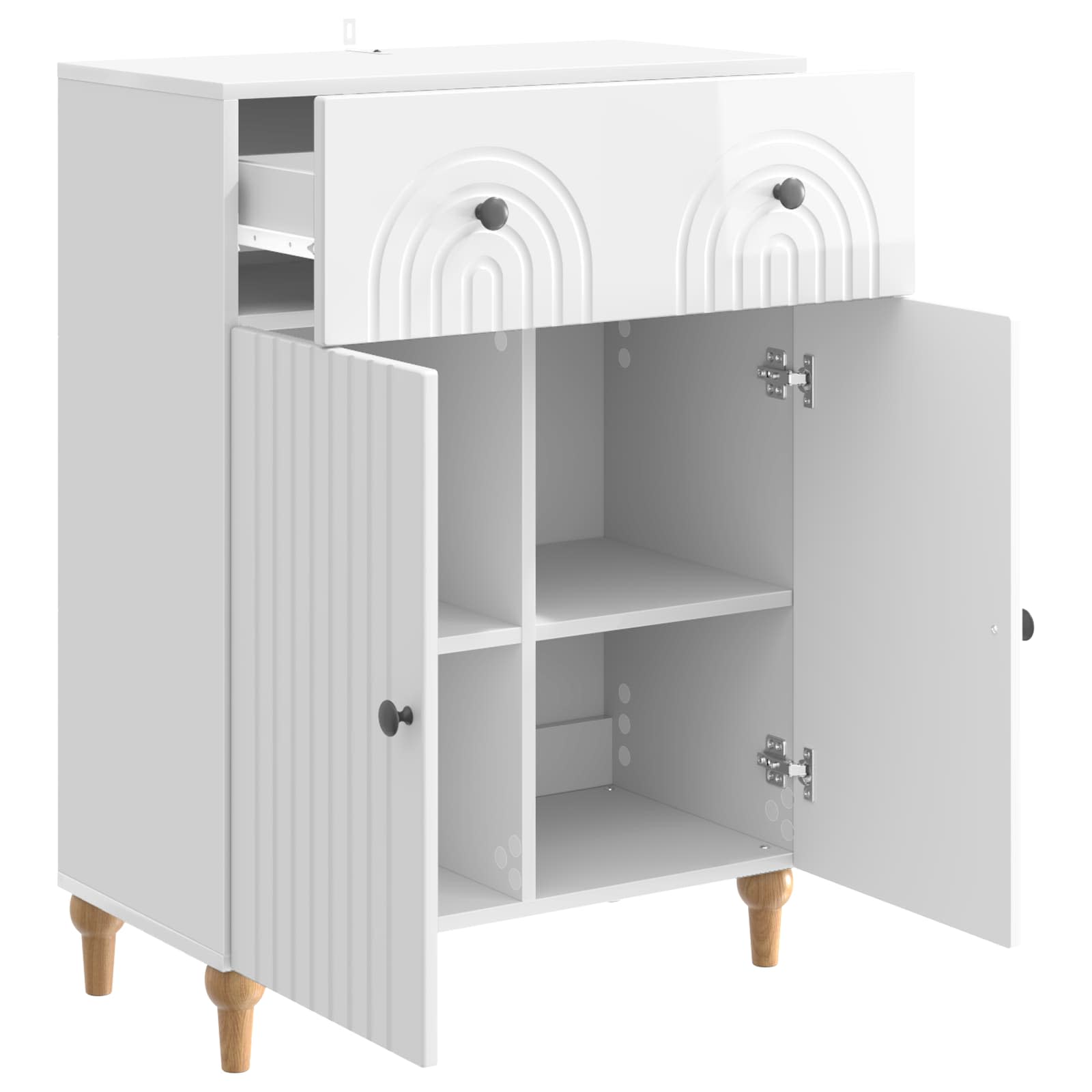 Kabalas Itin blizgi balta 66 x 34,5 x 90 cm Apdirbta mediena