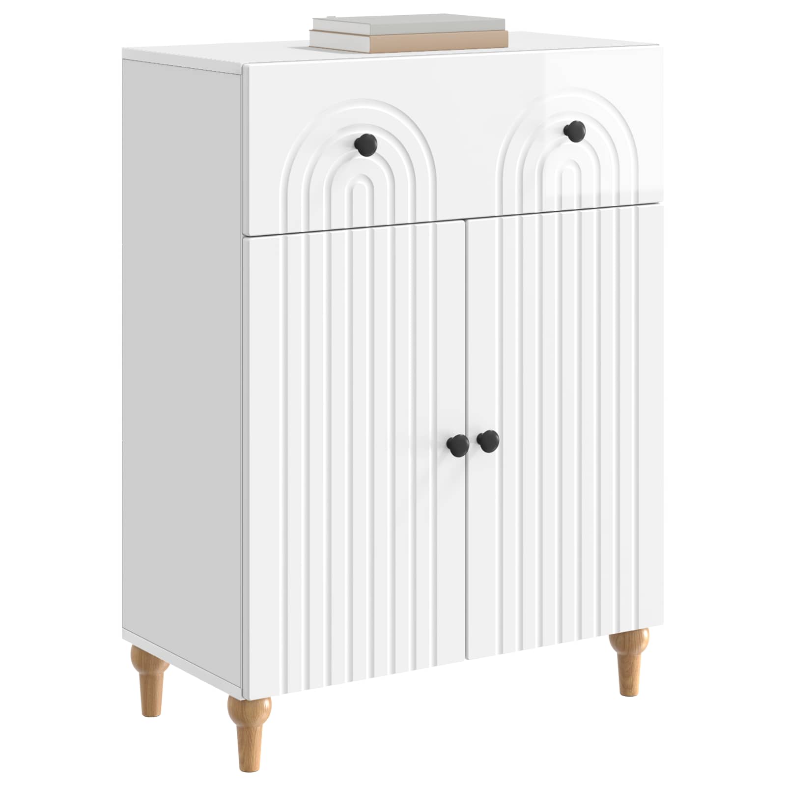 Kabalas Itin blizgi balta 66 x 34,5 x 90 cm Apdirbta mediena