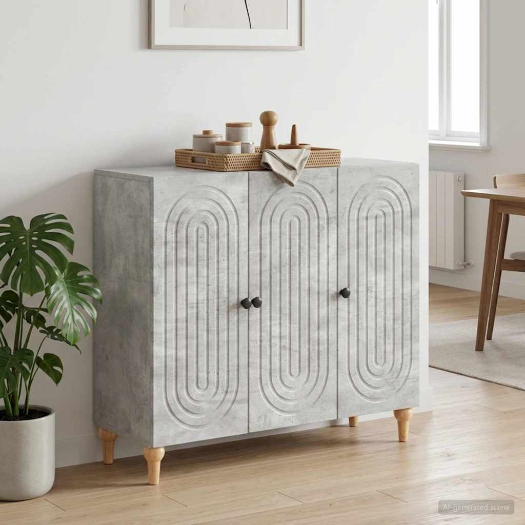 Kabalas Betono pilka 89 x 34,5 x 80 cm Apdirbta mediena