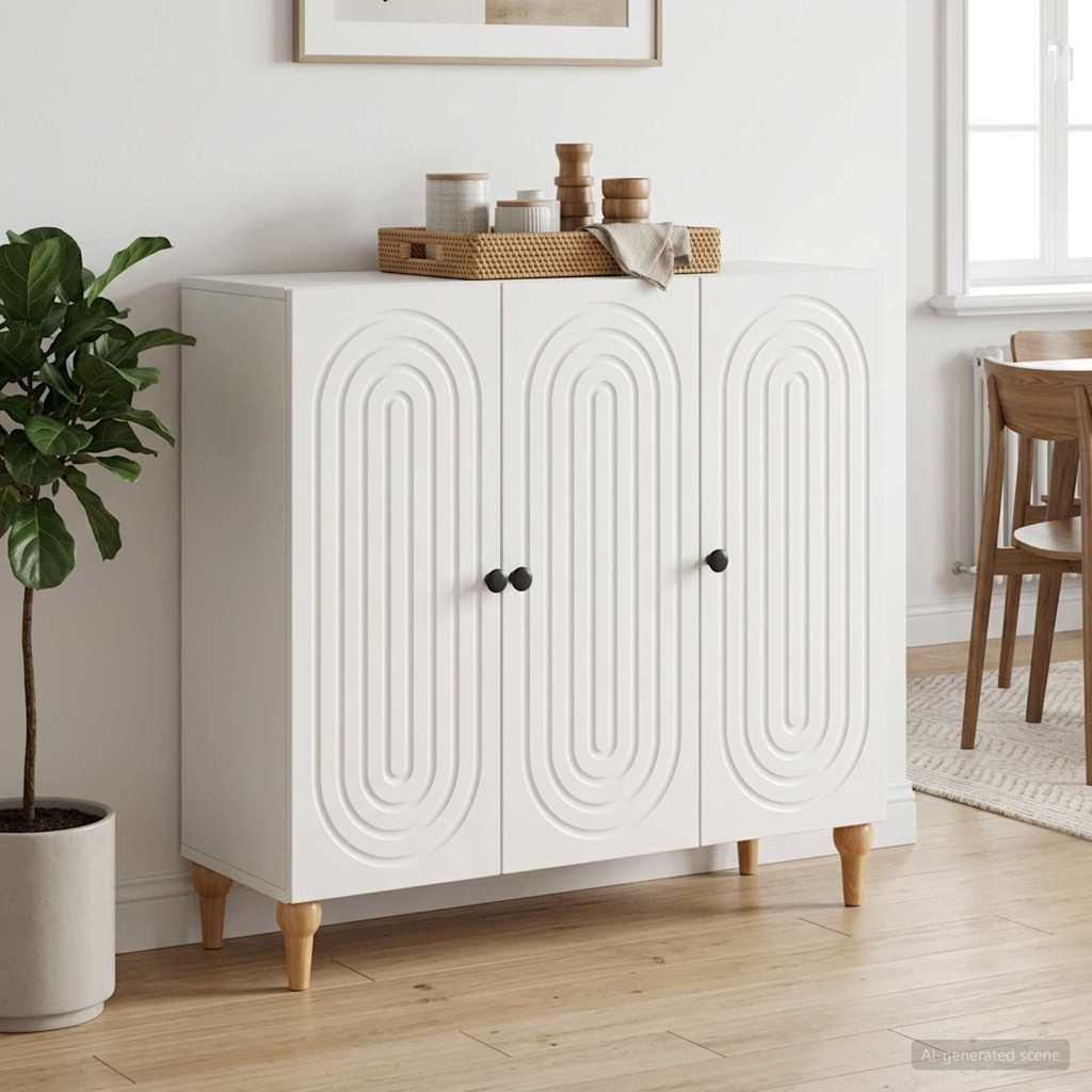 Kabalas Itin blizgi balta 89 x 34,5 x 80 cm Apdirbta mediena