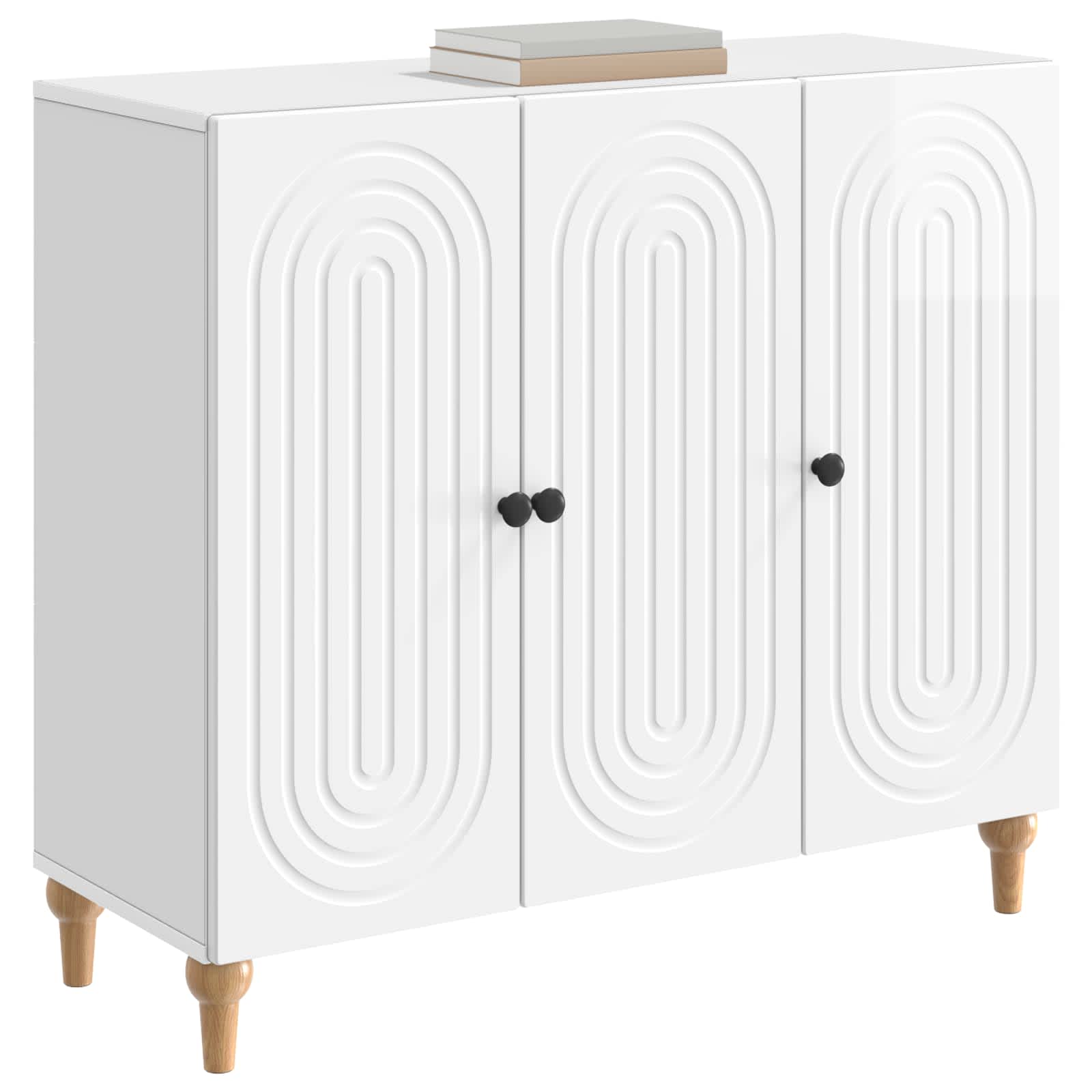 Kabalas Itin blizgi balta 89 x 34,5 x 80 cm Apdirbta mediena