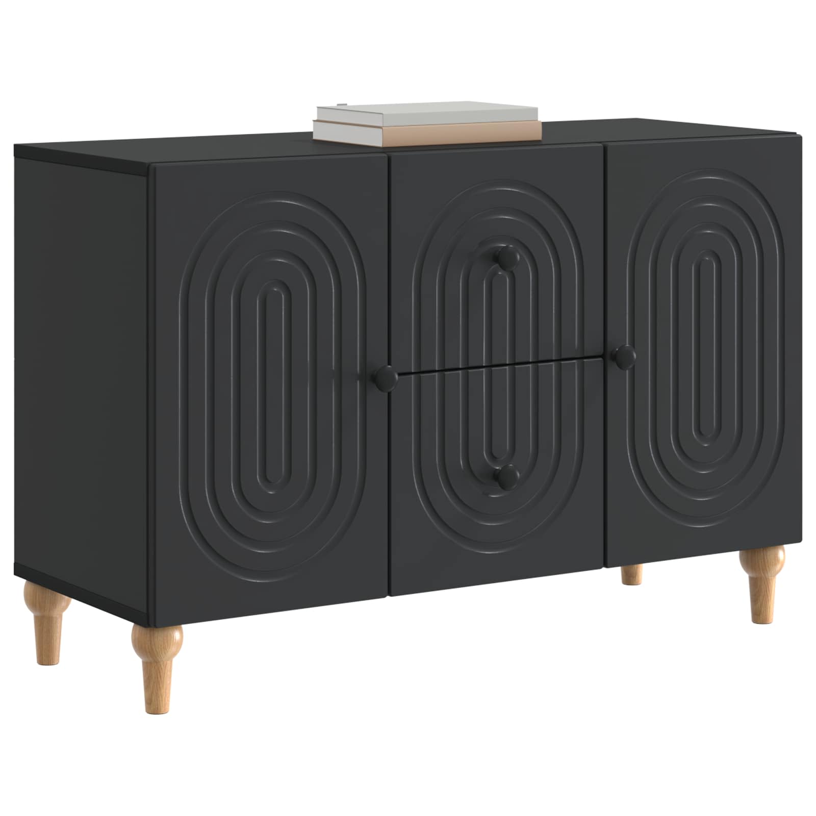 Televizoriaus spintelė Juoda 89 x 34,5 x 60 cm Apdirbta mediena