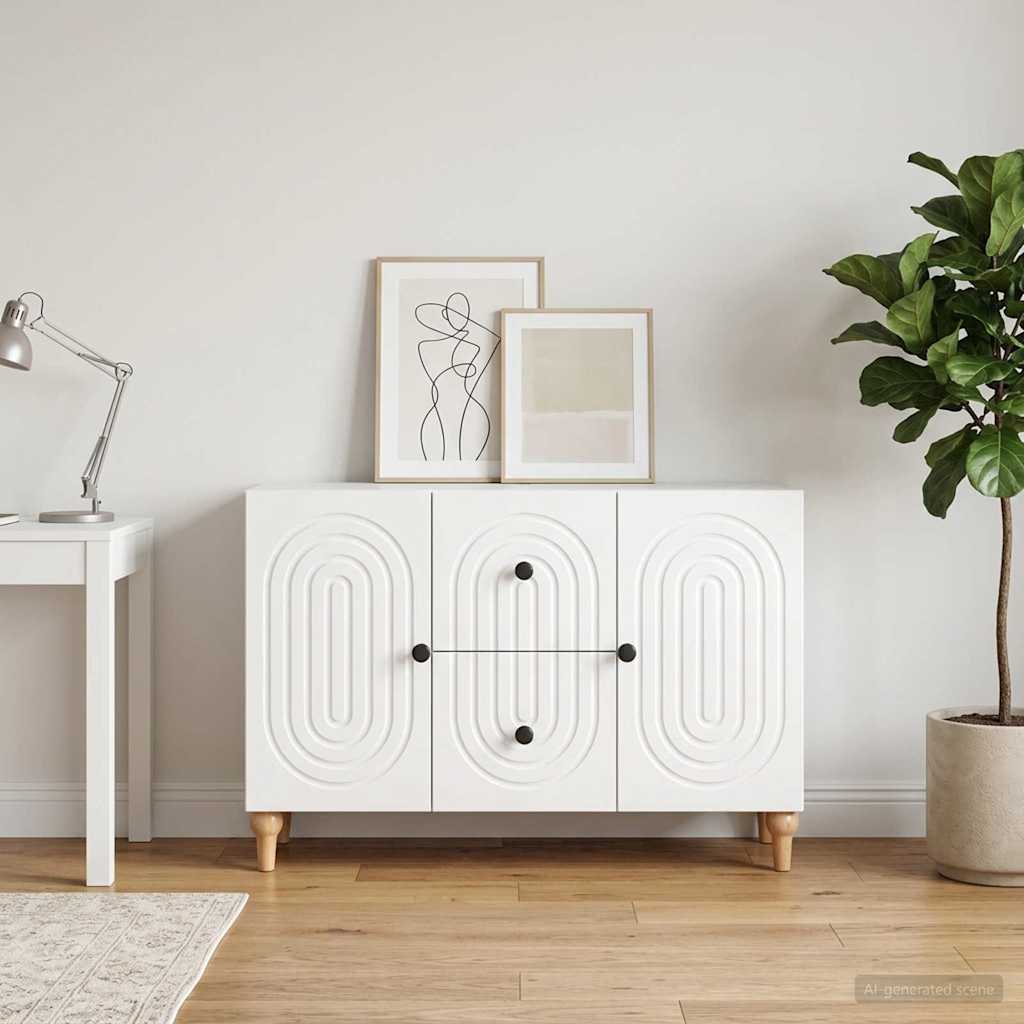 TV galdiņš Īpaši spīdīgs balts 89 x 34,5 x 60 cm