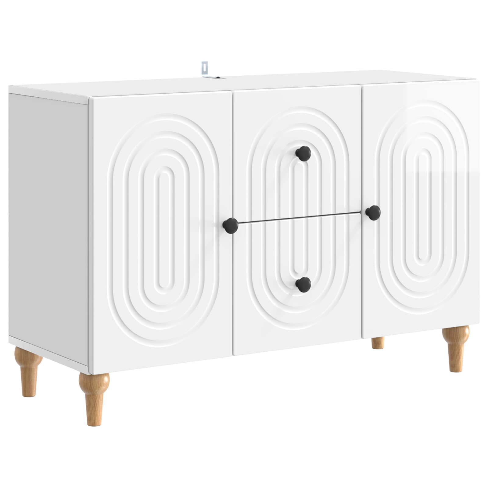 TV galdiņš Īpaši spīdīgs balts 89 x 34,5 x 60 cm