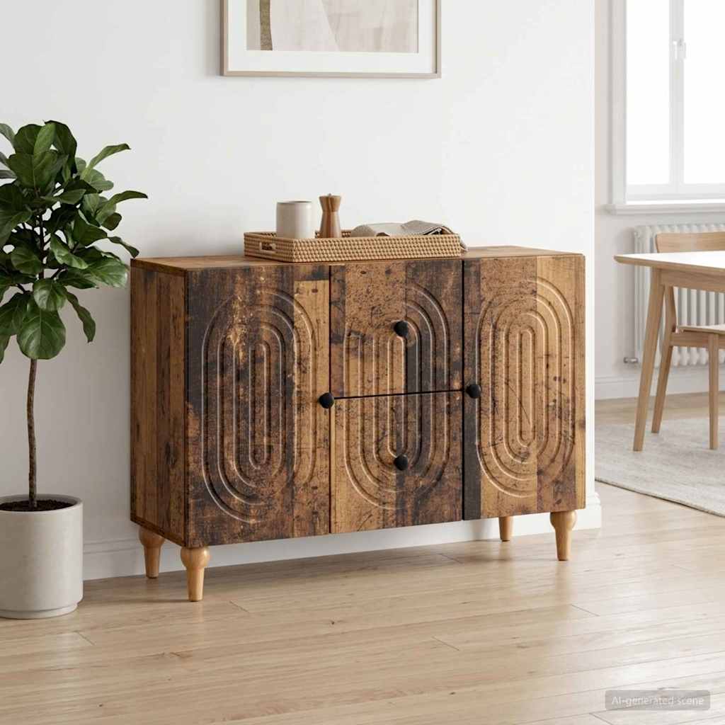 TV skapītis, nolietotas koksnes izskats, 89 x 34,5 x 60 cm