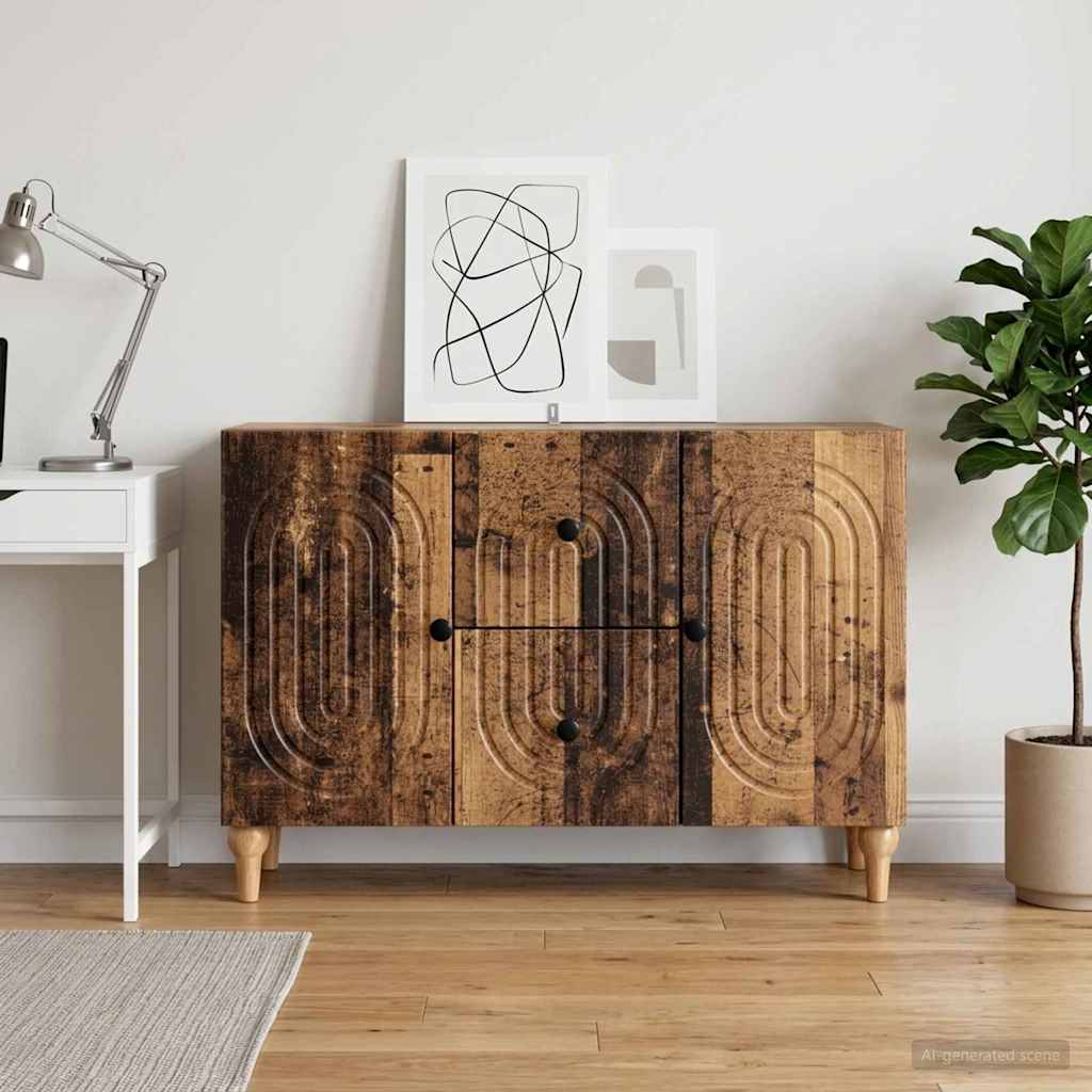 TV skapītis, nolietotas koksnes izskats, 89 x 34,5 x 60 cm