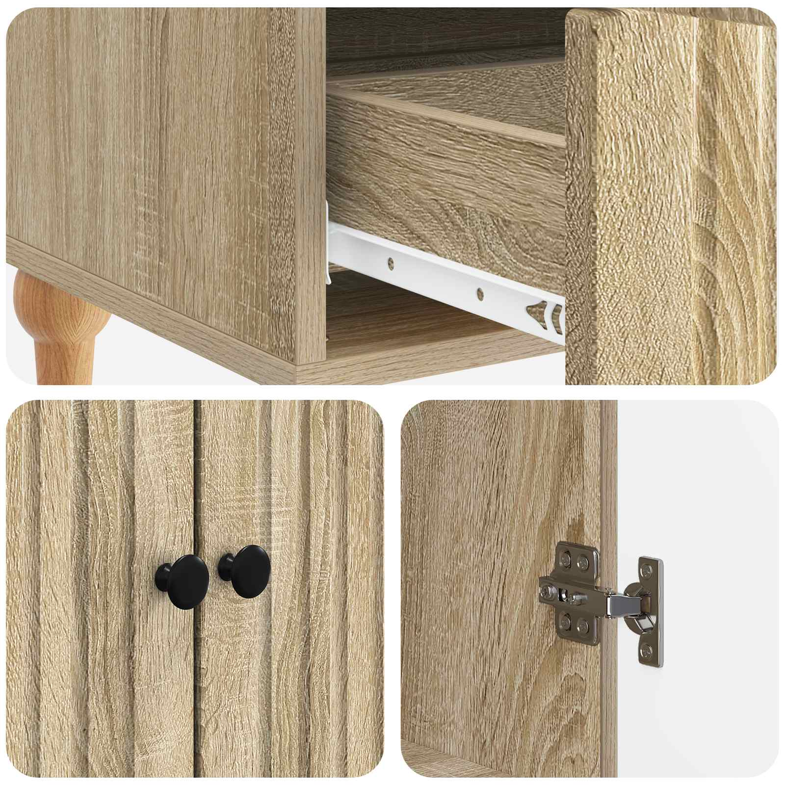 Kumode Ozols Sonoma 66 x 34,5 x 95 cm inženierijas koks