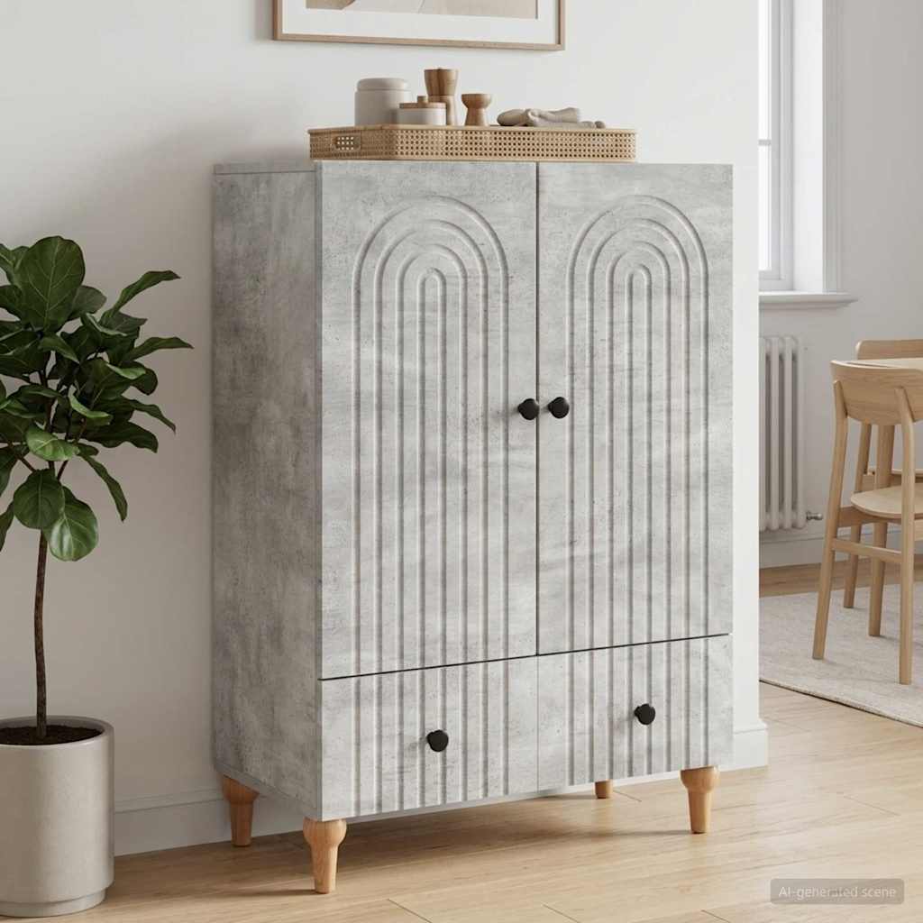 Kabalas Betono pilka 66 x 34,5 x 95 cm Apdirbta mediena