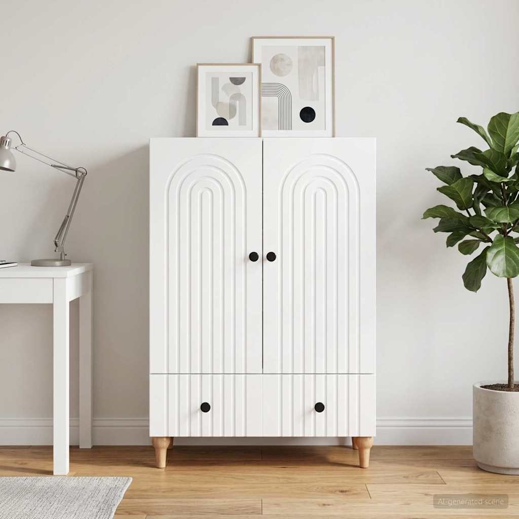 Kabal Īpaši spīdīgs balts 66 x 34,5 x 95 cm Inženierijas koksne