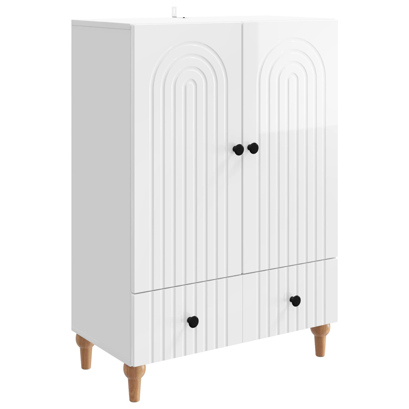 Kabal Īpaši spīdīgs balts 66 x 34,5 x 95 cm Inženierijas koksne