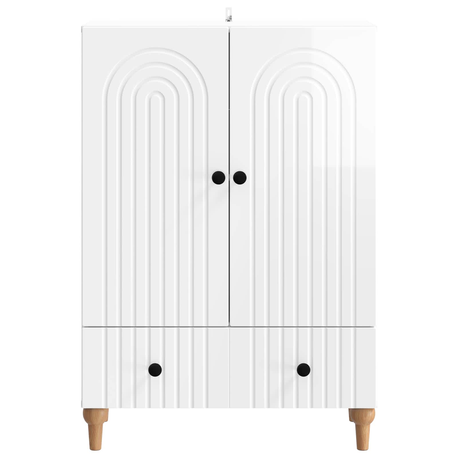 Kabal Īpaši spīdīgs balts 66 x 34,5 x 95 cm Inženierijas koksne