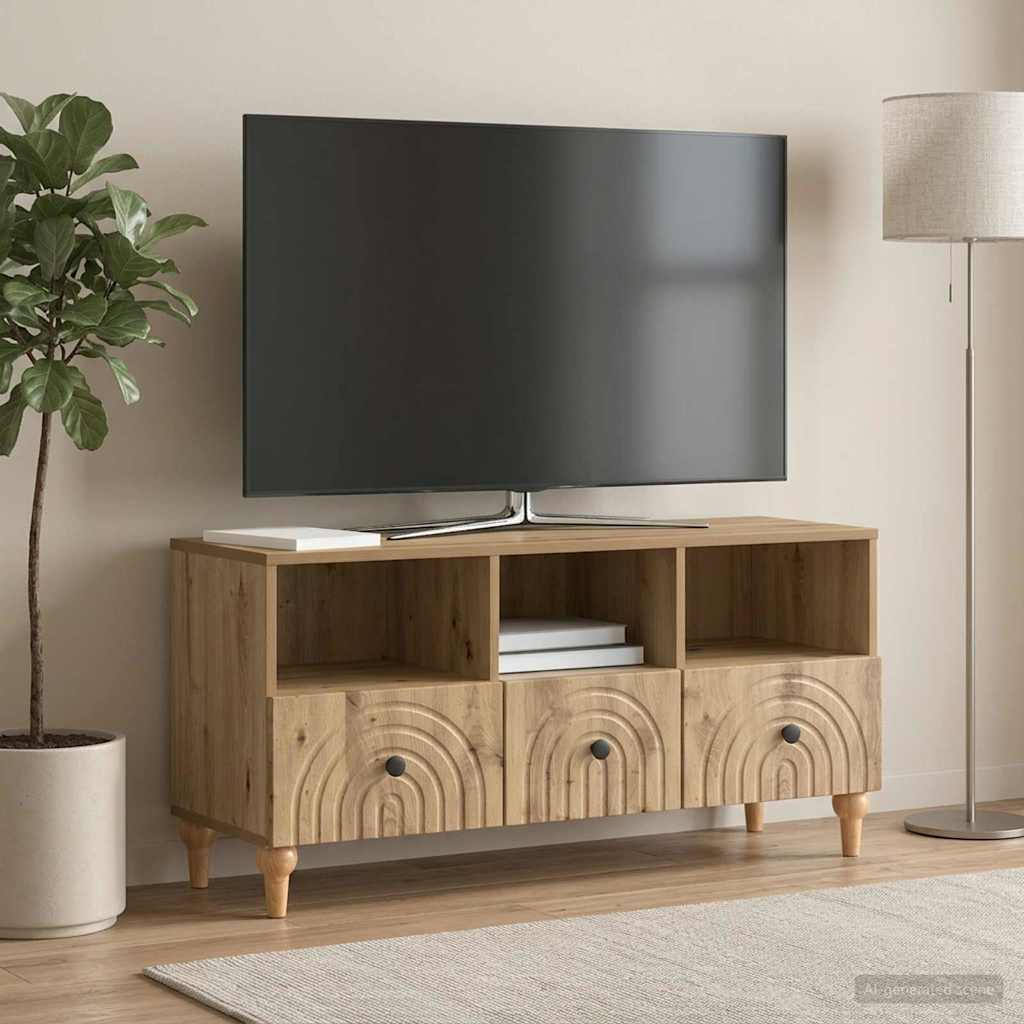 TV Cabinet Artisanal Oak 102 x 34.5 x 50 cm