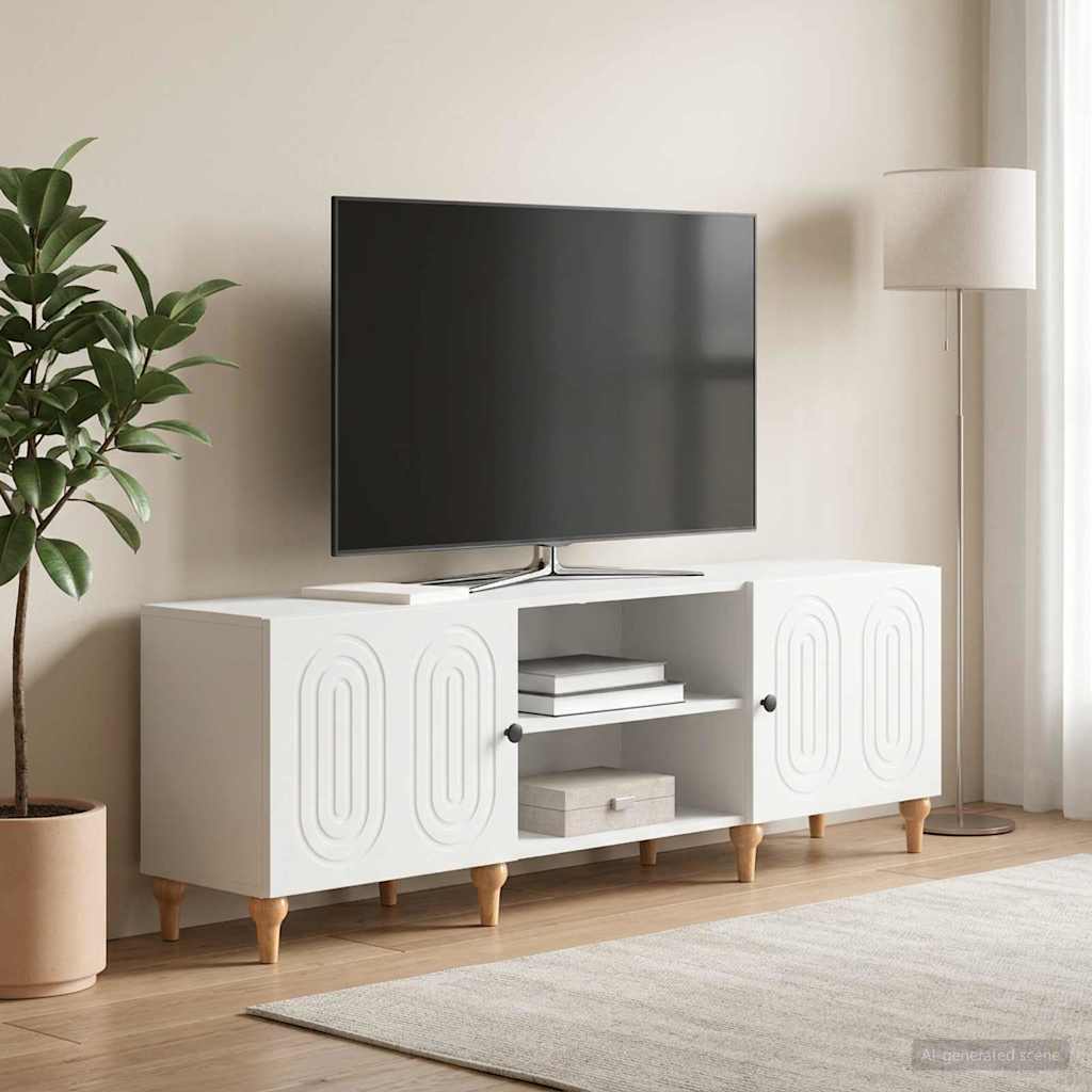 Televizoriaus spintelė Balta 150 x 31 x 50 cm Apdirbta mediena